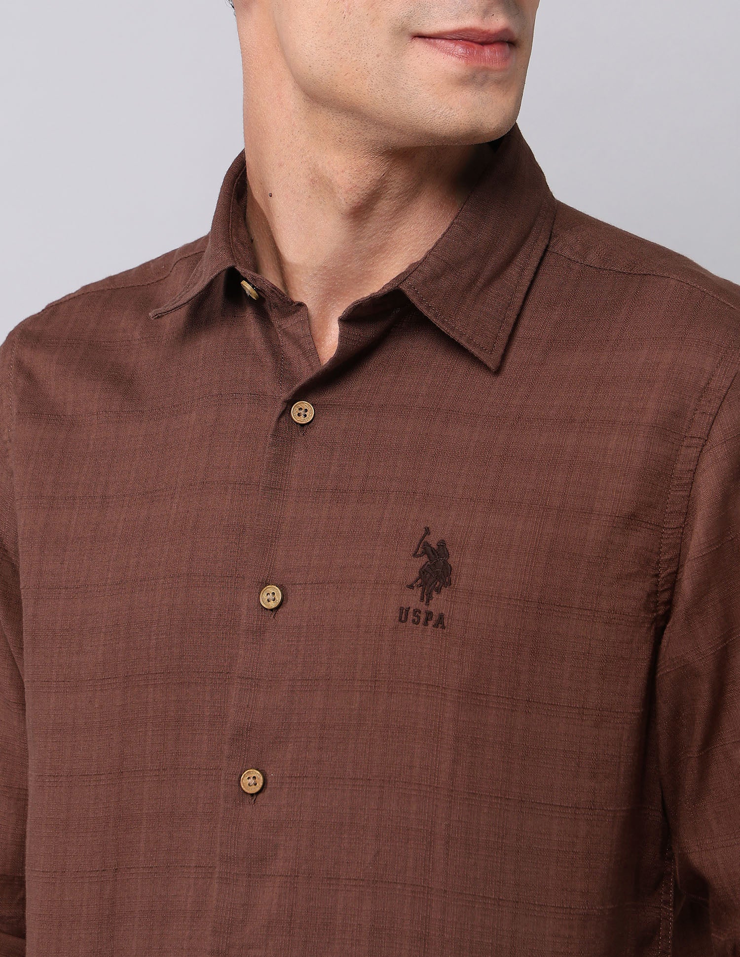Pure Cotton Textured Shirt - Image 7