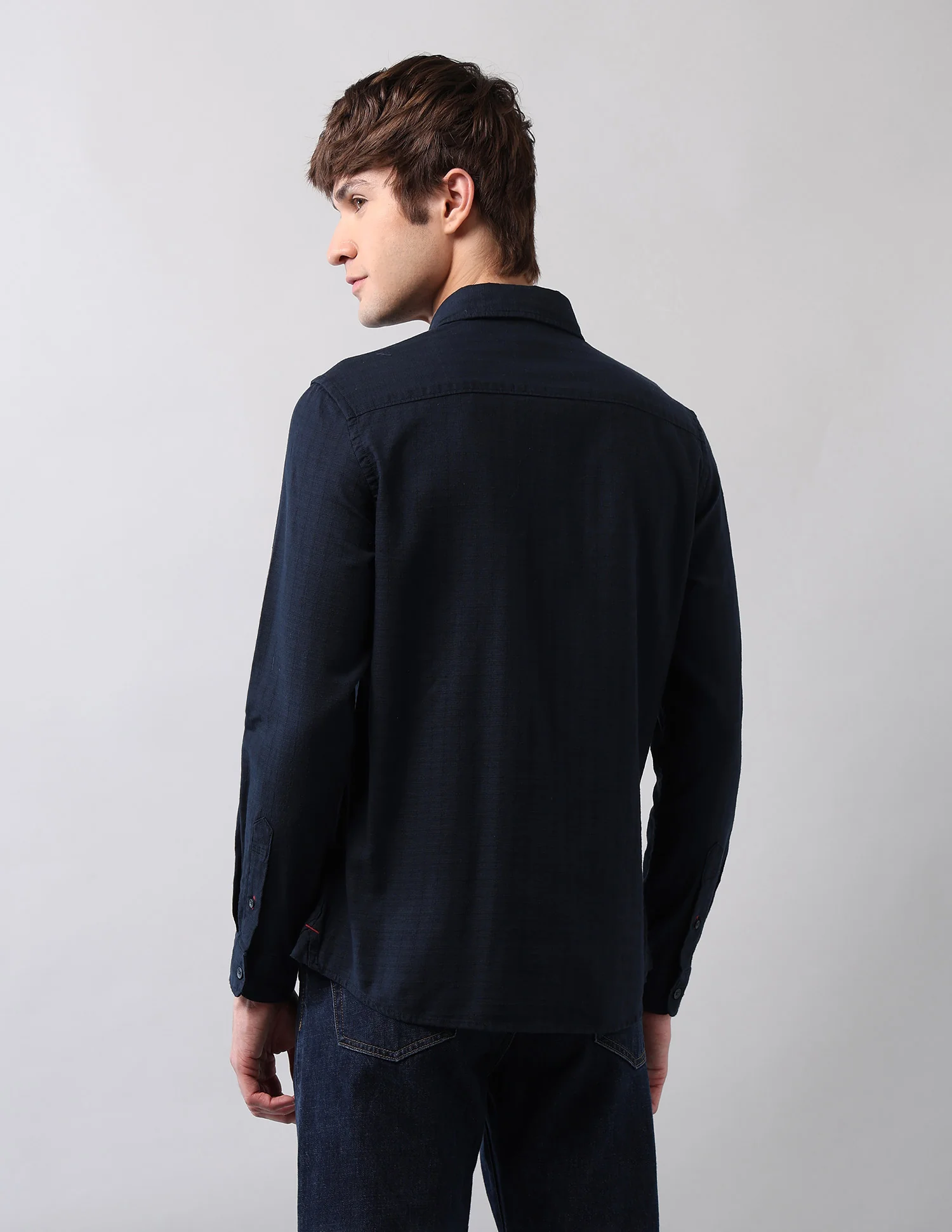 Pure Cotton Textured Shirt - Image 5