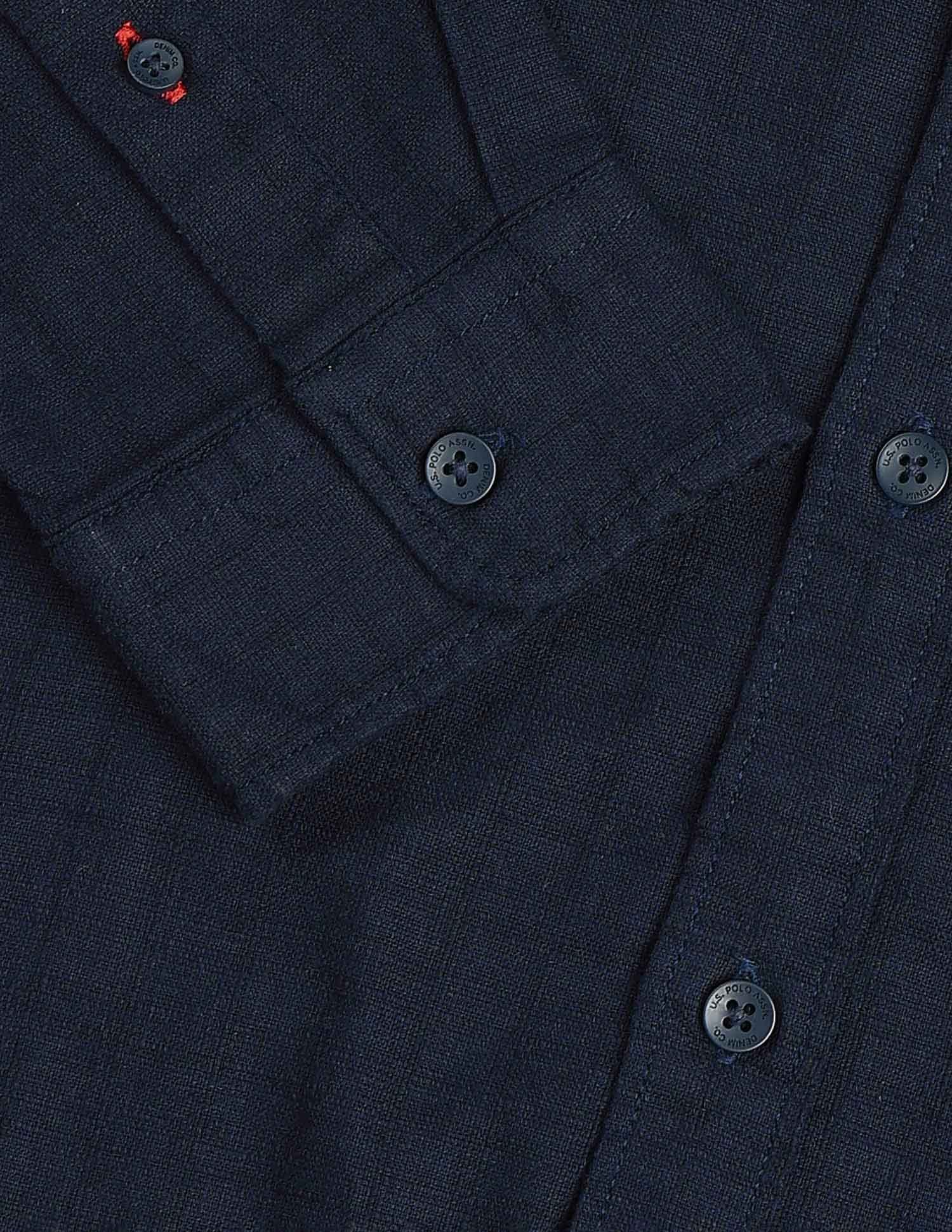 Pure Cotton Textured Shirt - Image 8