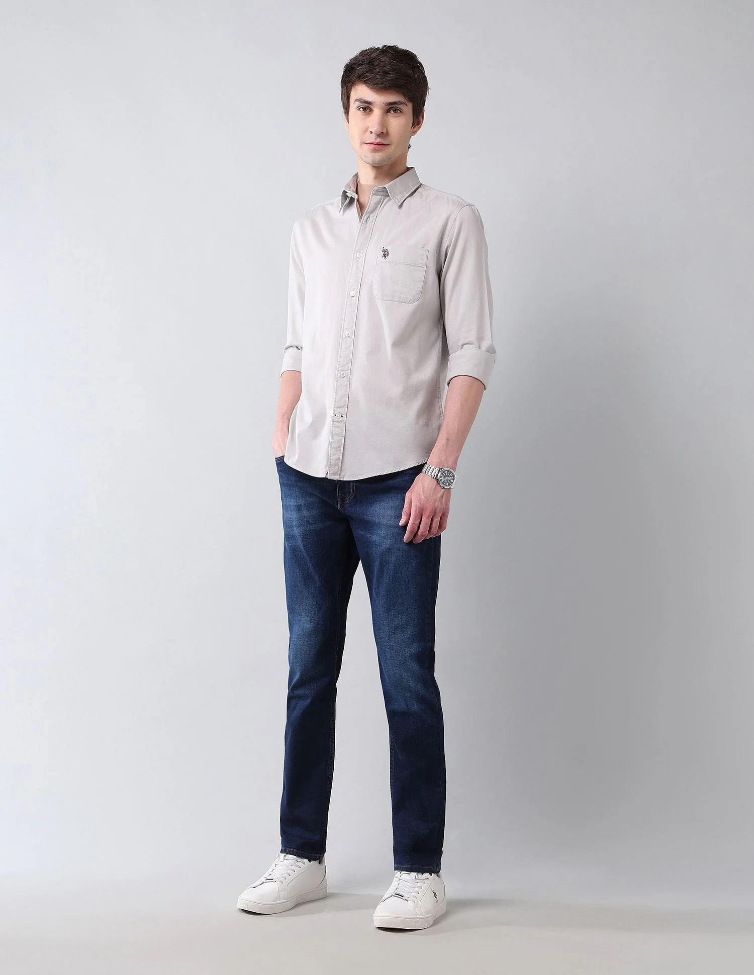 Pure Cotton Twill Shirt - Image 3