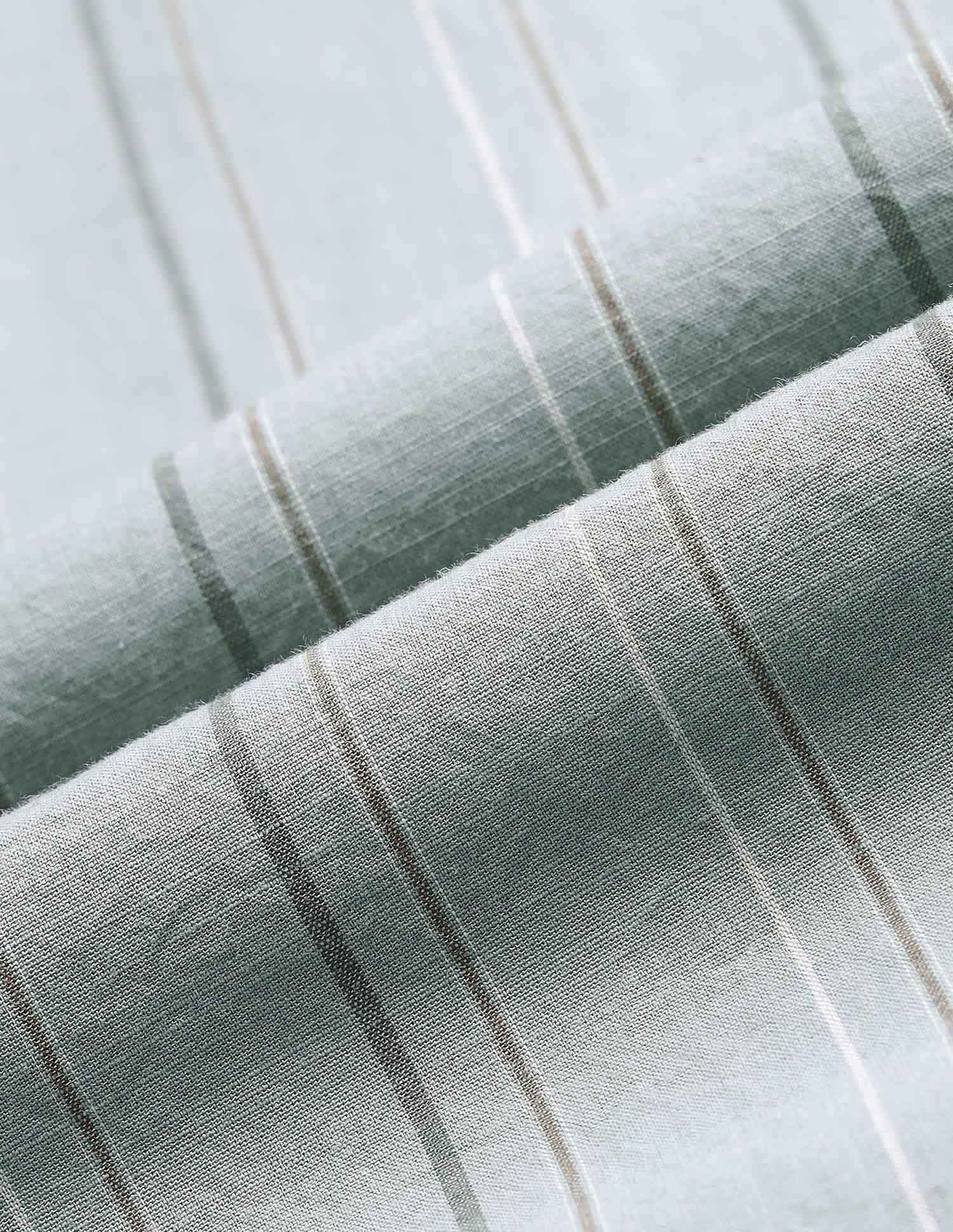 Pure Cotton Vertical Striped Mandarin Shirt - Image 2