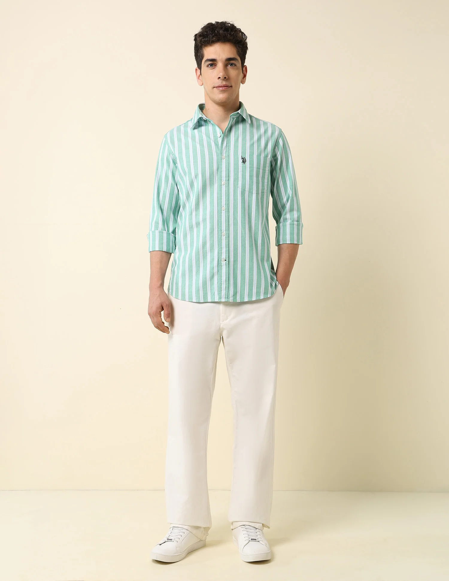 Pure Cotton Vertical Striped Shirt - Image 3