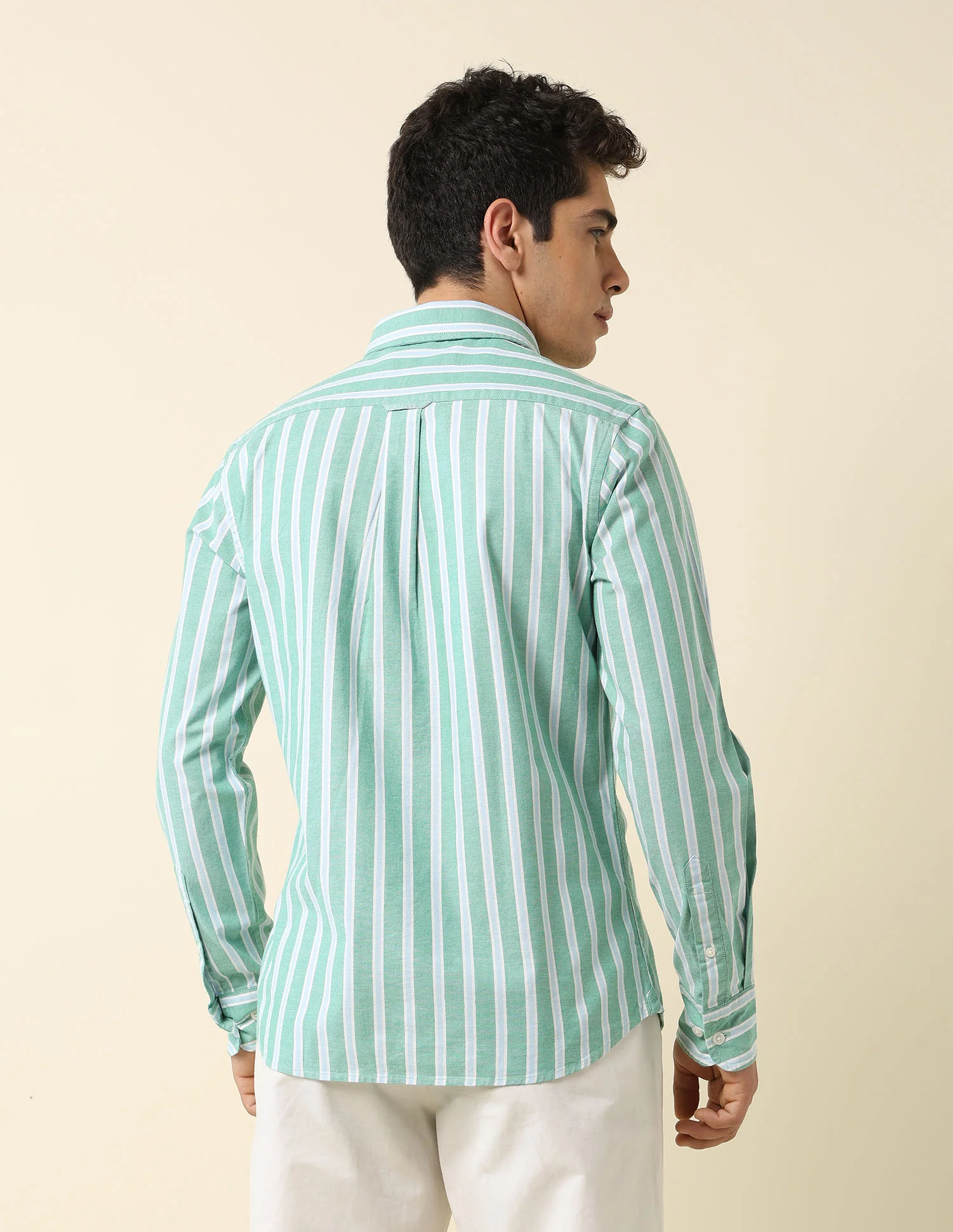 Pure Cotton Vertical Striped Shirt - Image 5
