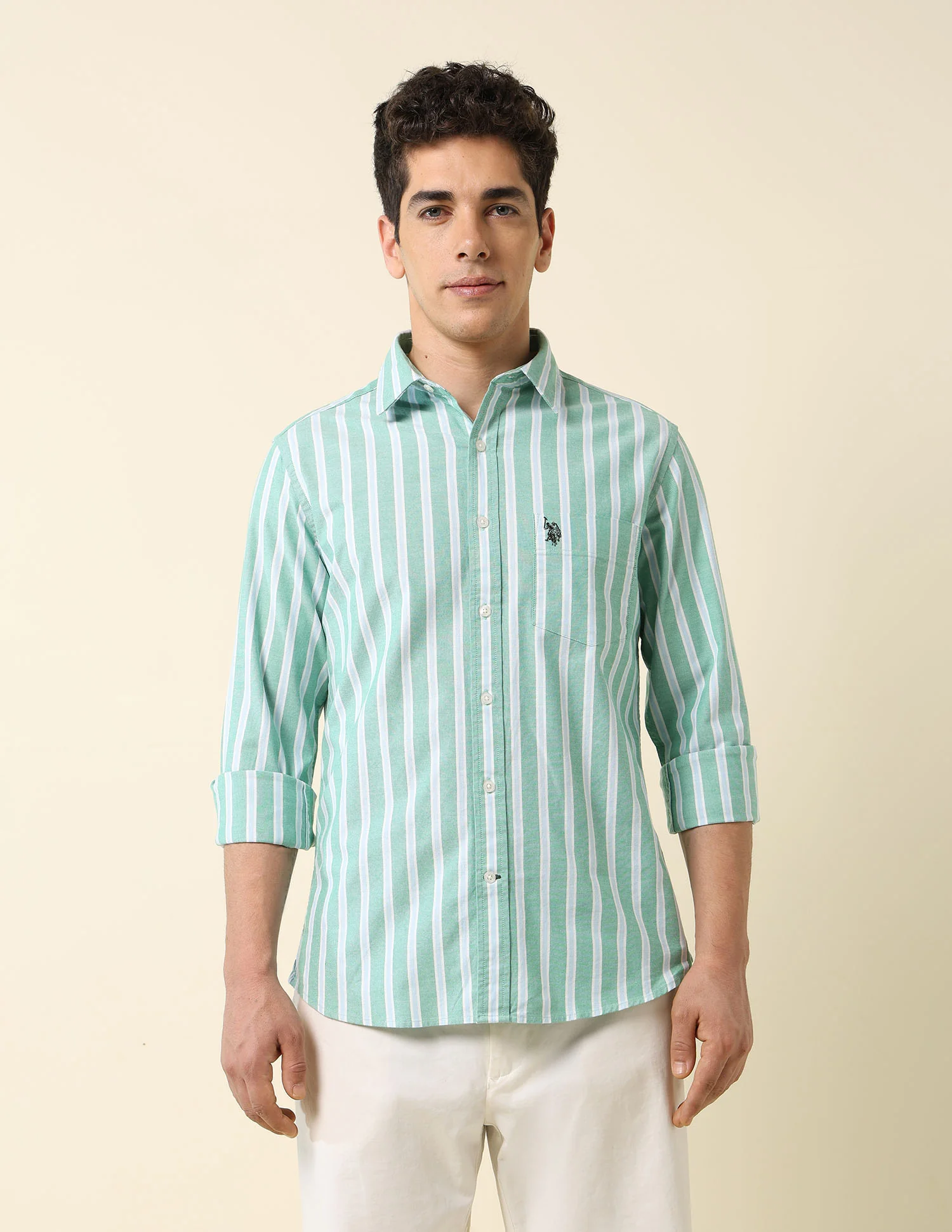 Pure Cotton Vertical Striped Shirt - Image 6