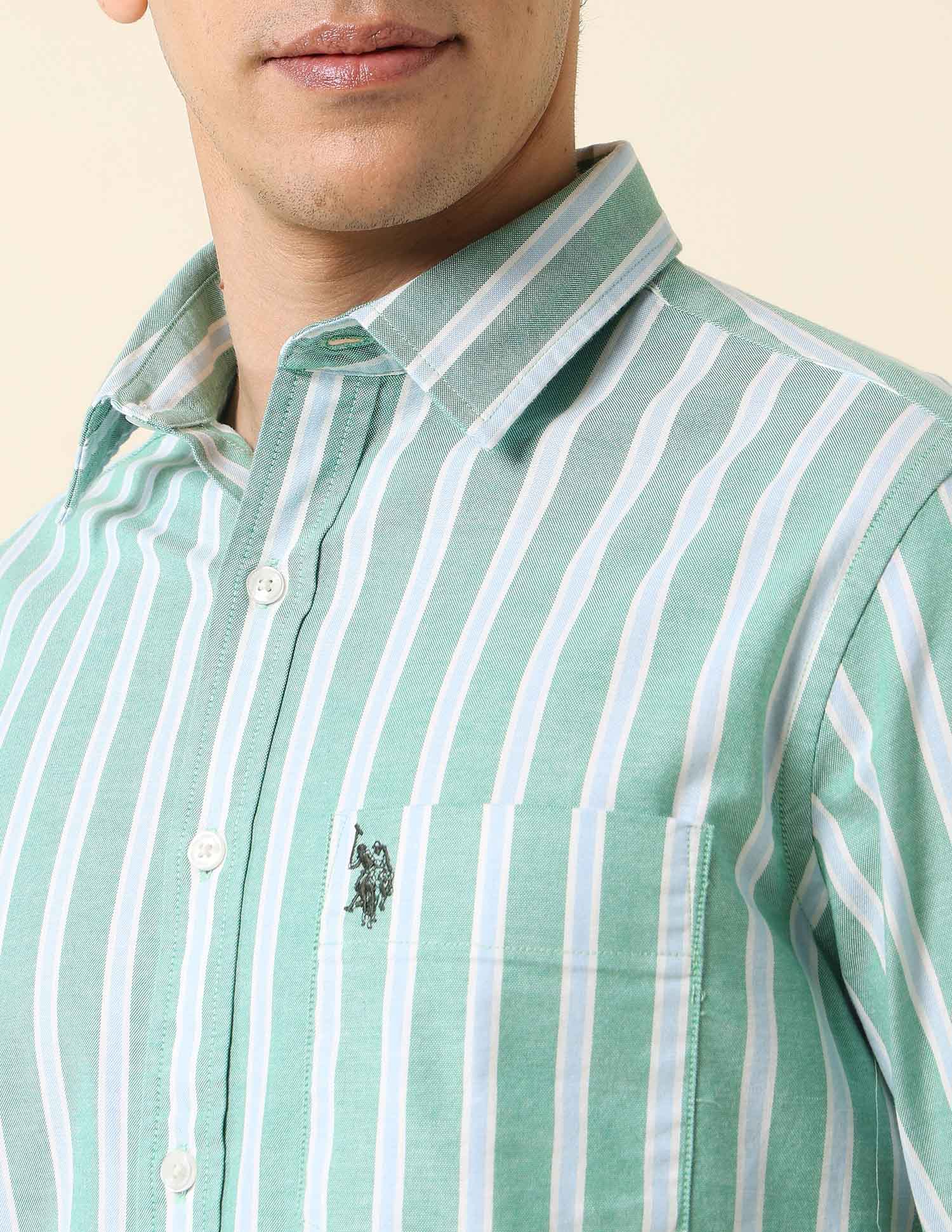 Pure Cotton Vertical Striped Shirt - Image 7