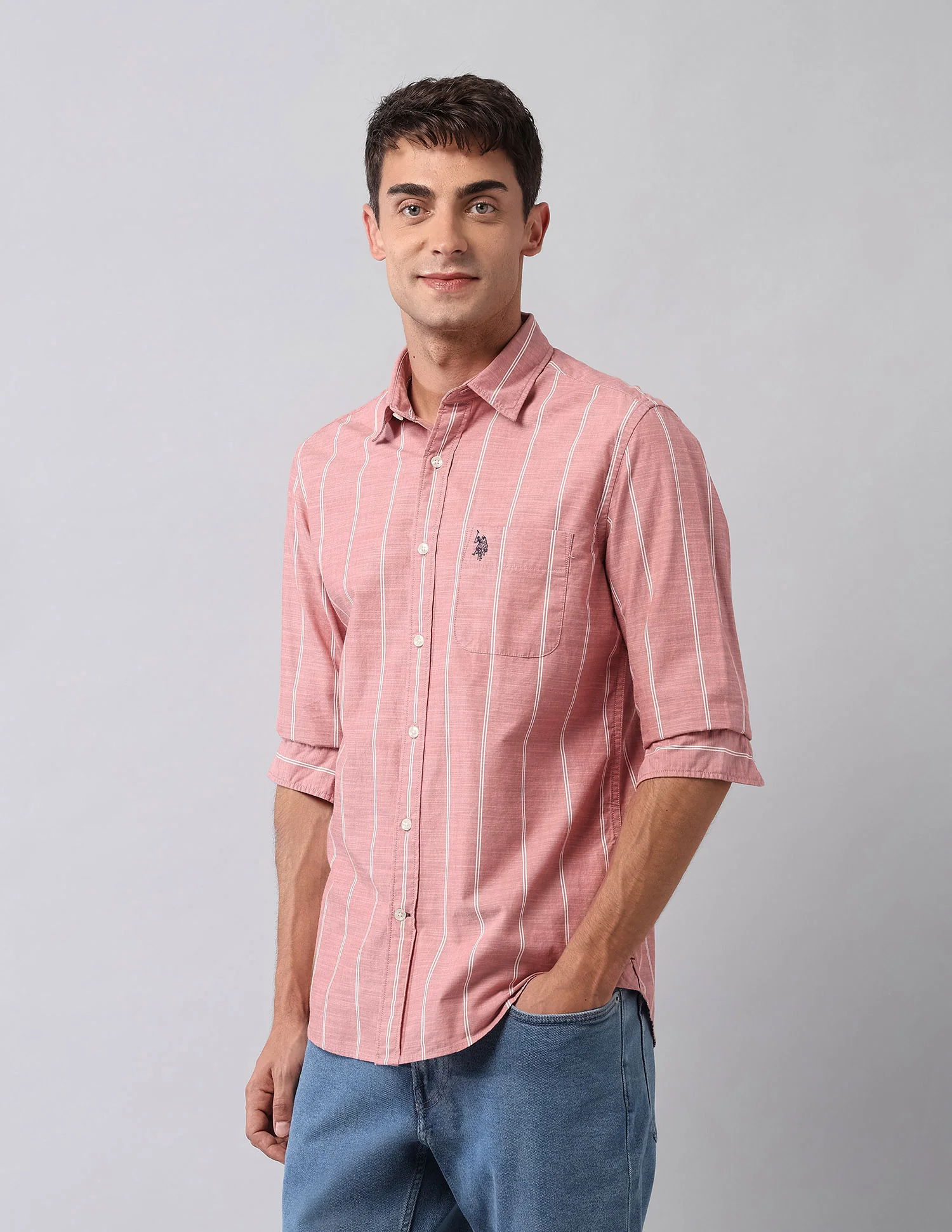 Pure Cotton Vertical Striped Shirt - Image 4