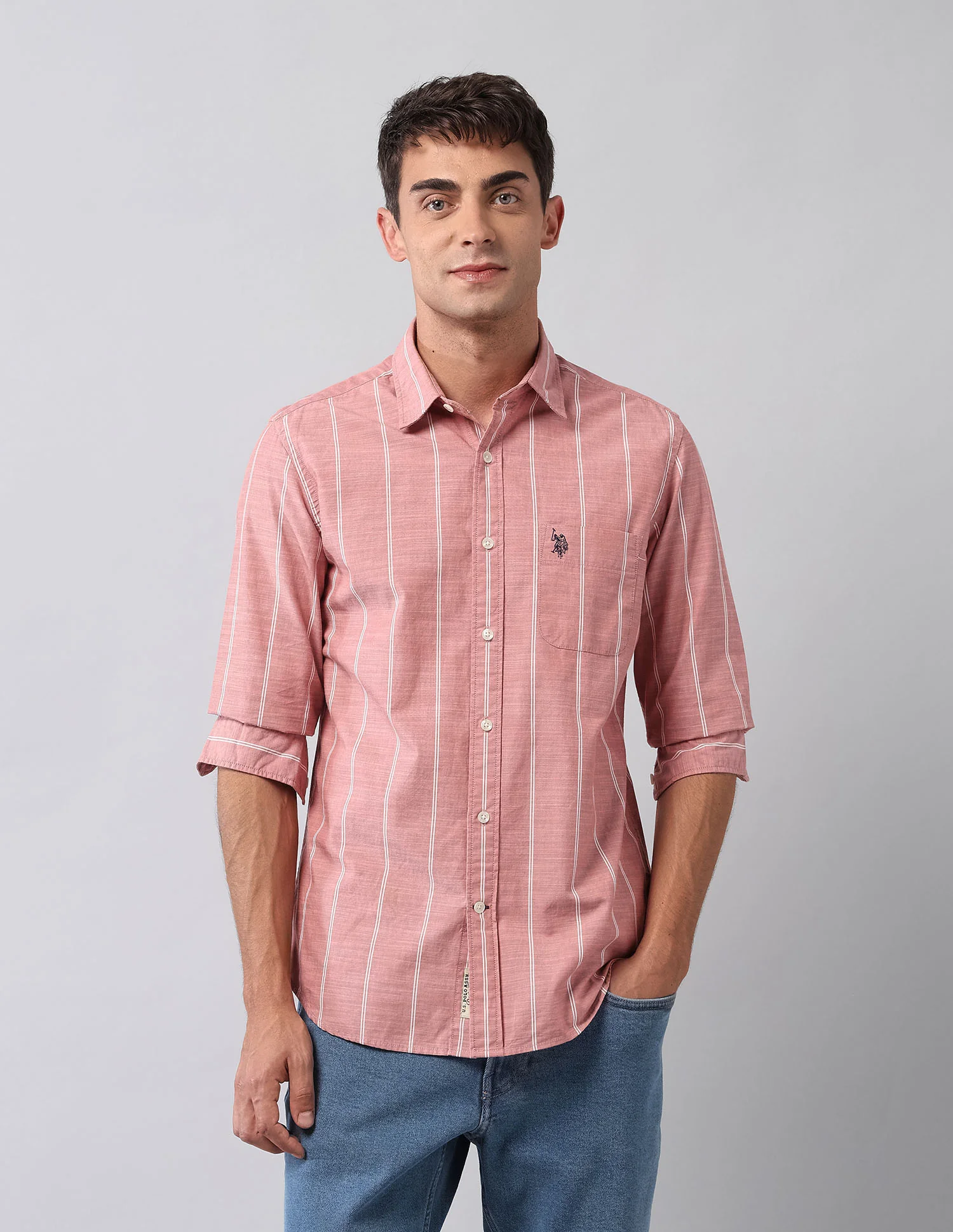 Pure Cotton Vertical Striped Shirt - Image 6
