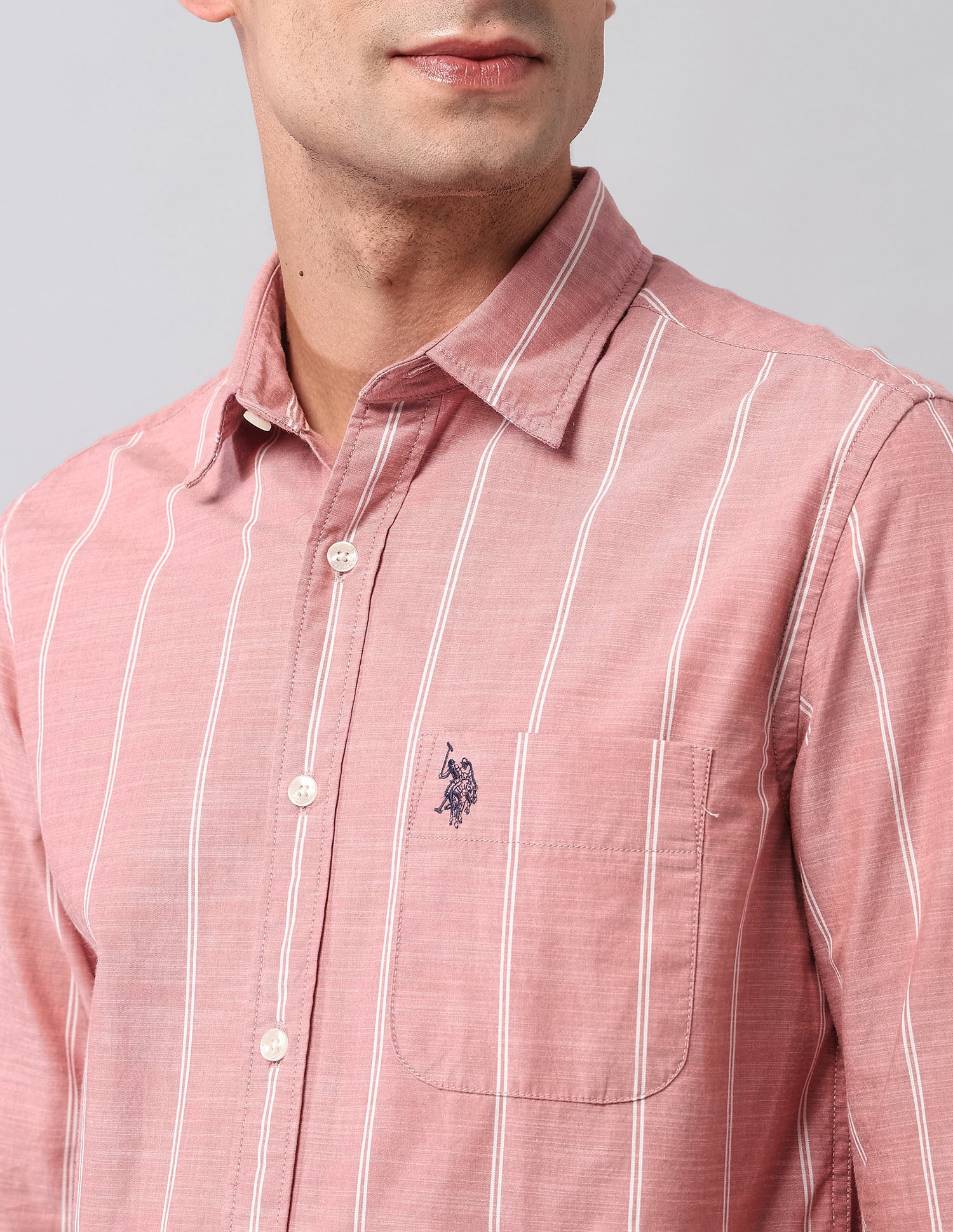 Pure Cotton Vertical Striped Shirt - Image 7