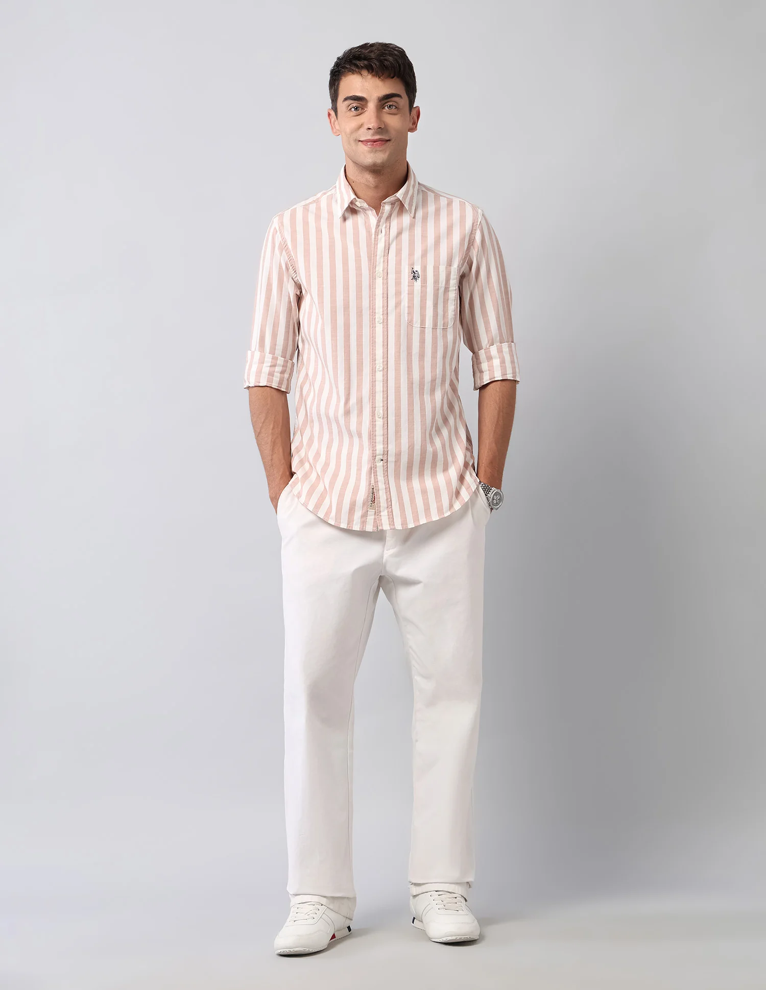 Pure Cotton Vertical Striped Shirt - Image 3