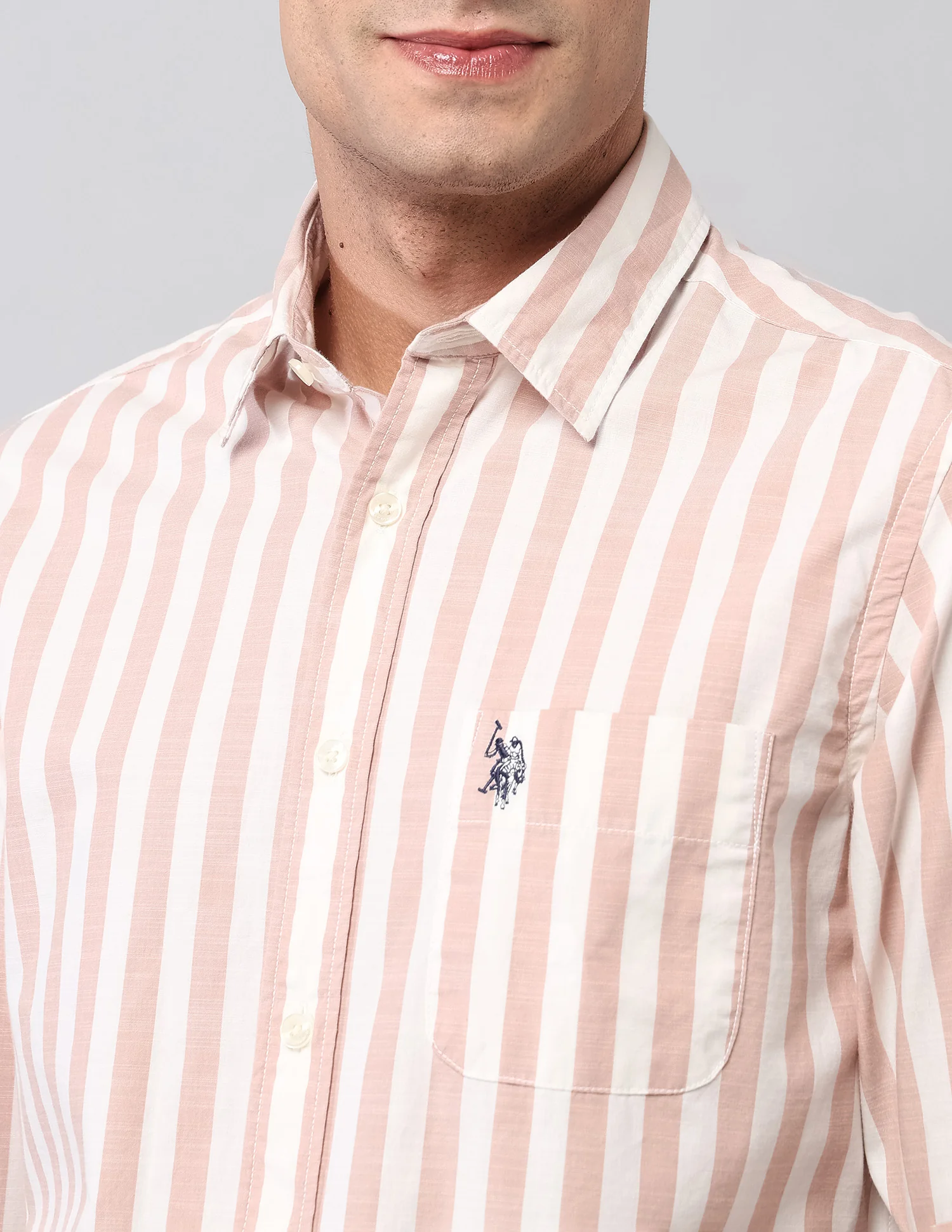 Pure Cotton Vertical Striped Shirt - Image 7
