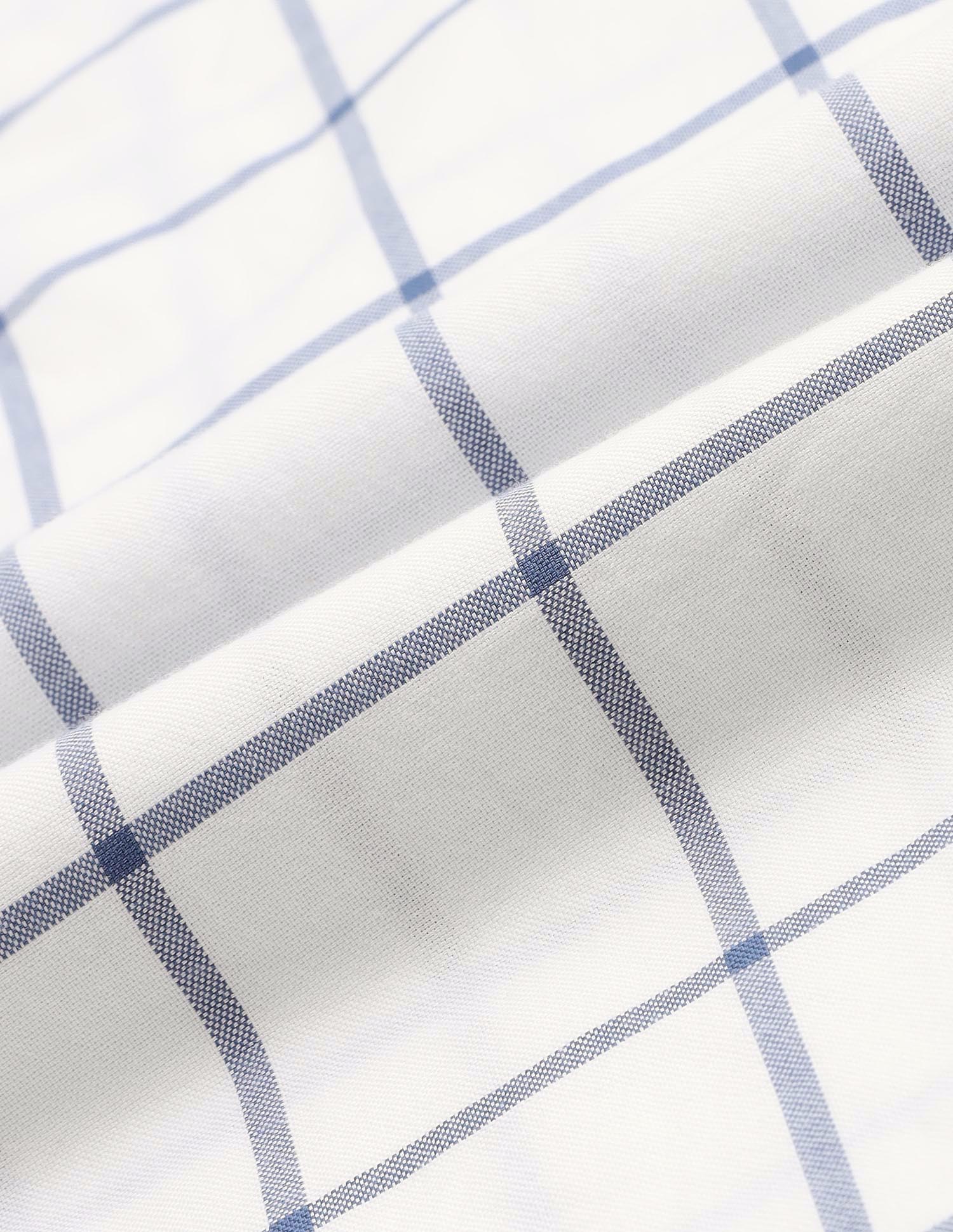 Pure Cotton Windowpane Checked Shirt - Image 2