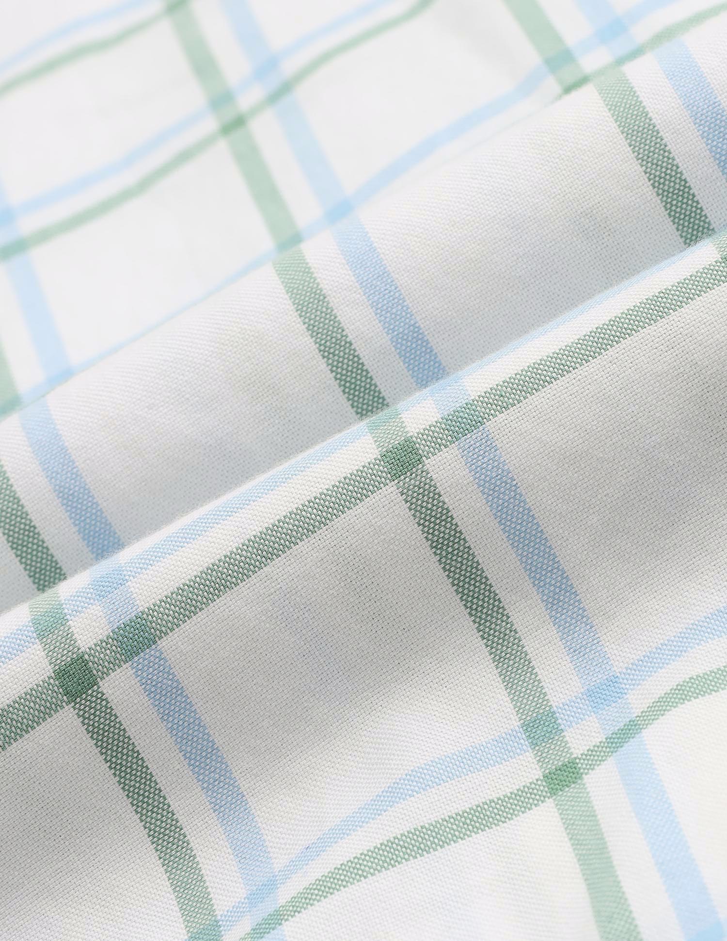 Pure Cotton Windowpane Checked Shirt - Image 2