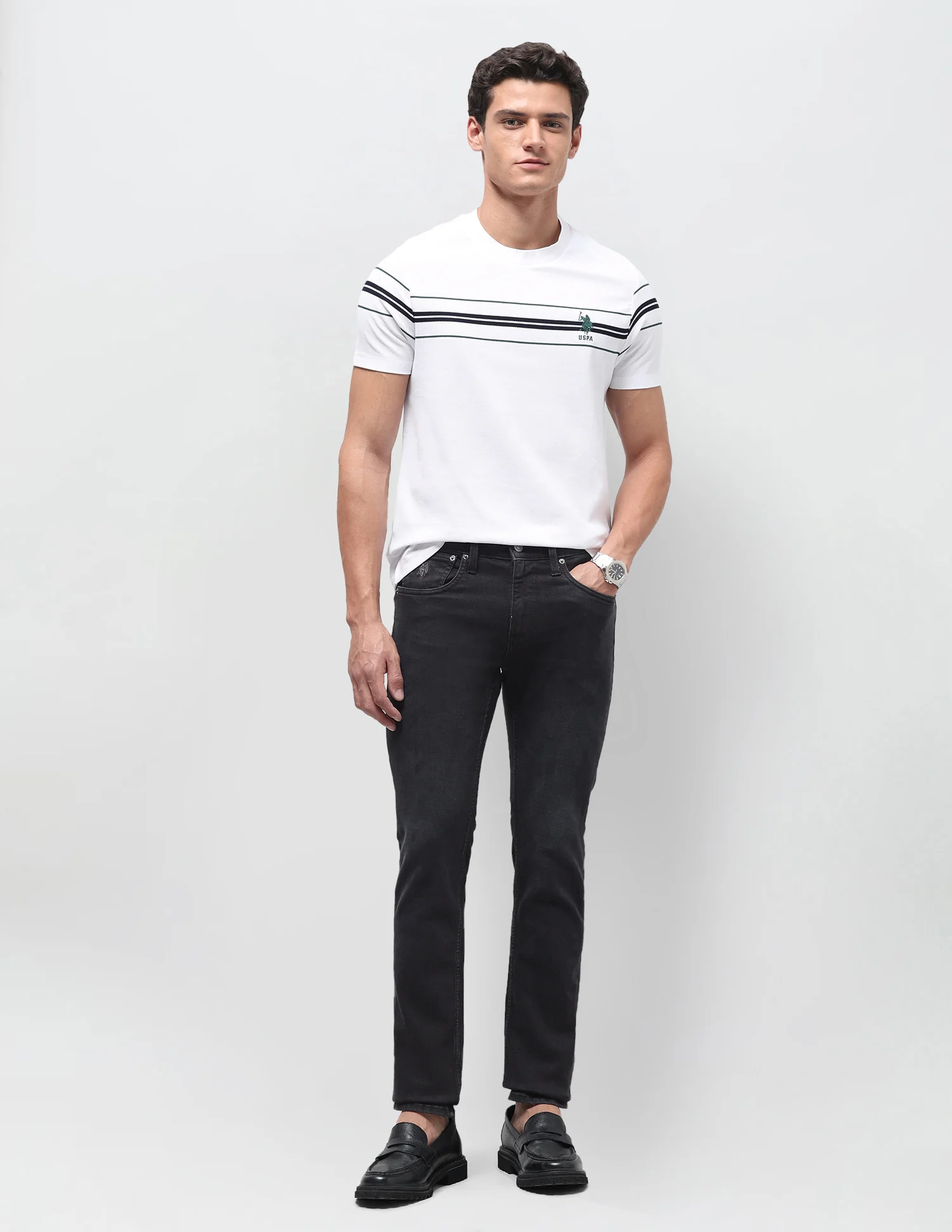 Regallo Skinny Fit Black Jeans - Image 3