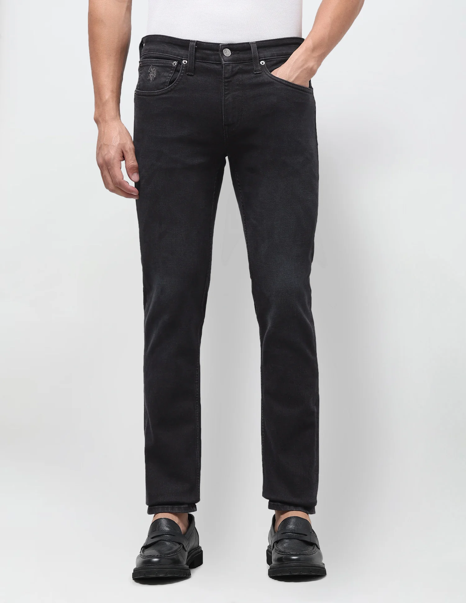 Regallo Skinny Fit Black Jeans - Image 6