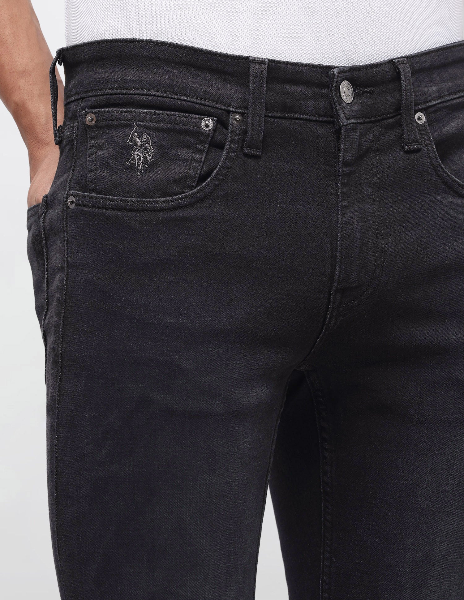 Regallo Skinny Fit Black Jeans - Image 7