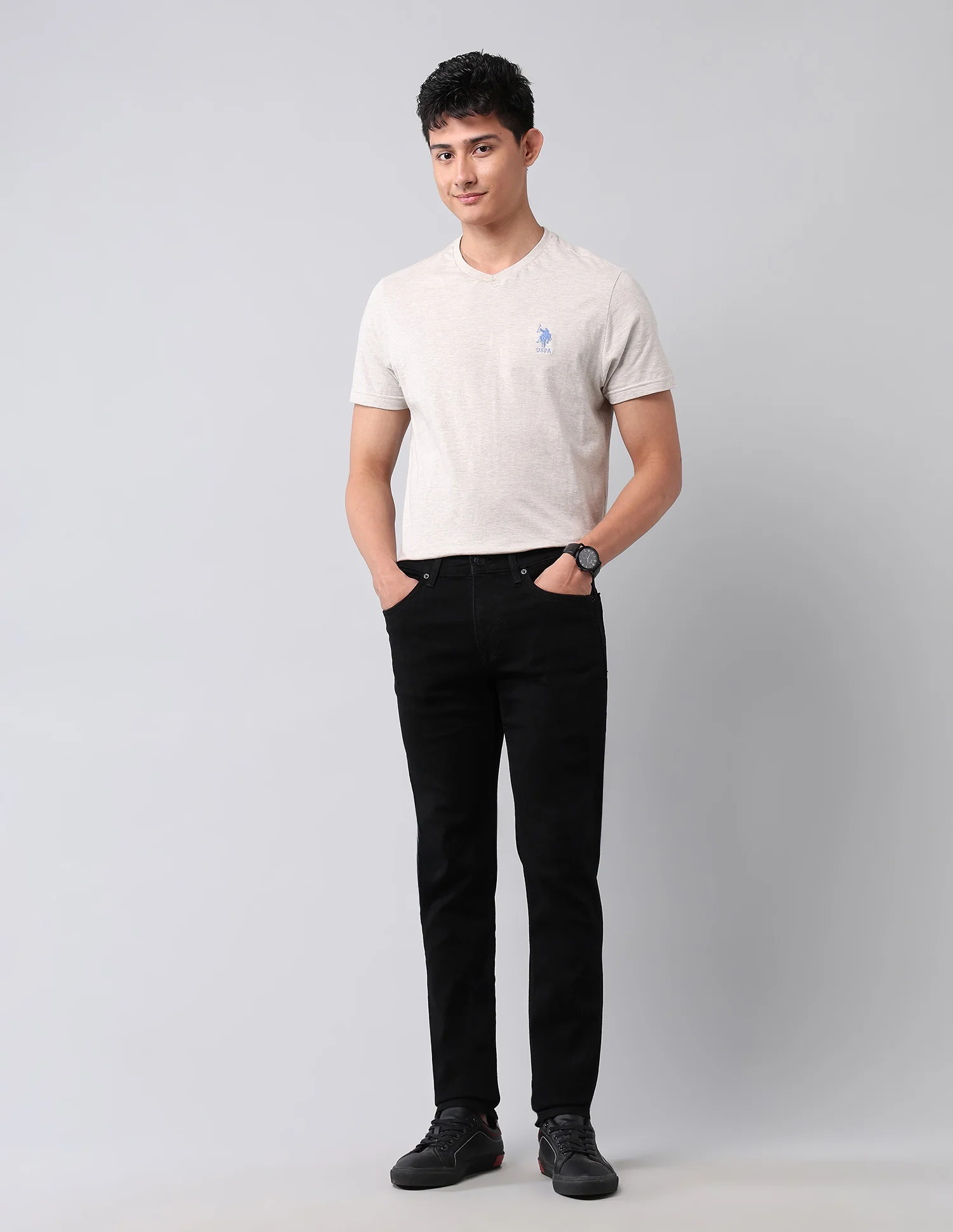 Regallo Skinny Fit Black Jeans - Image 3