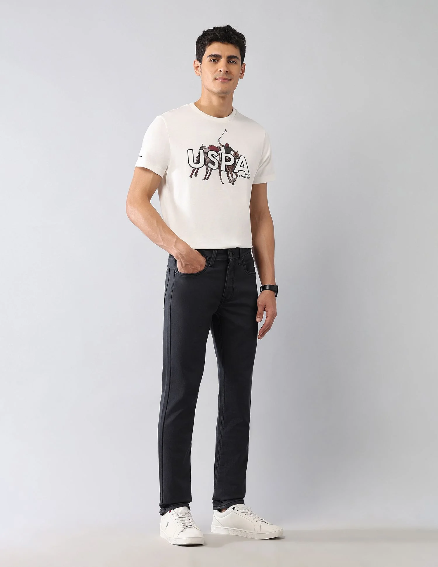 Regallo Skinny Fit Black Jeans - Image 3