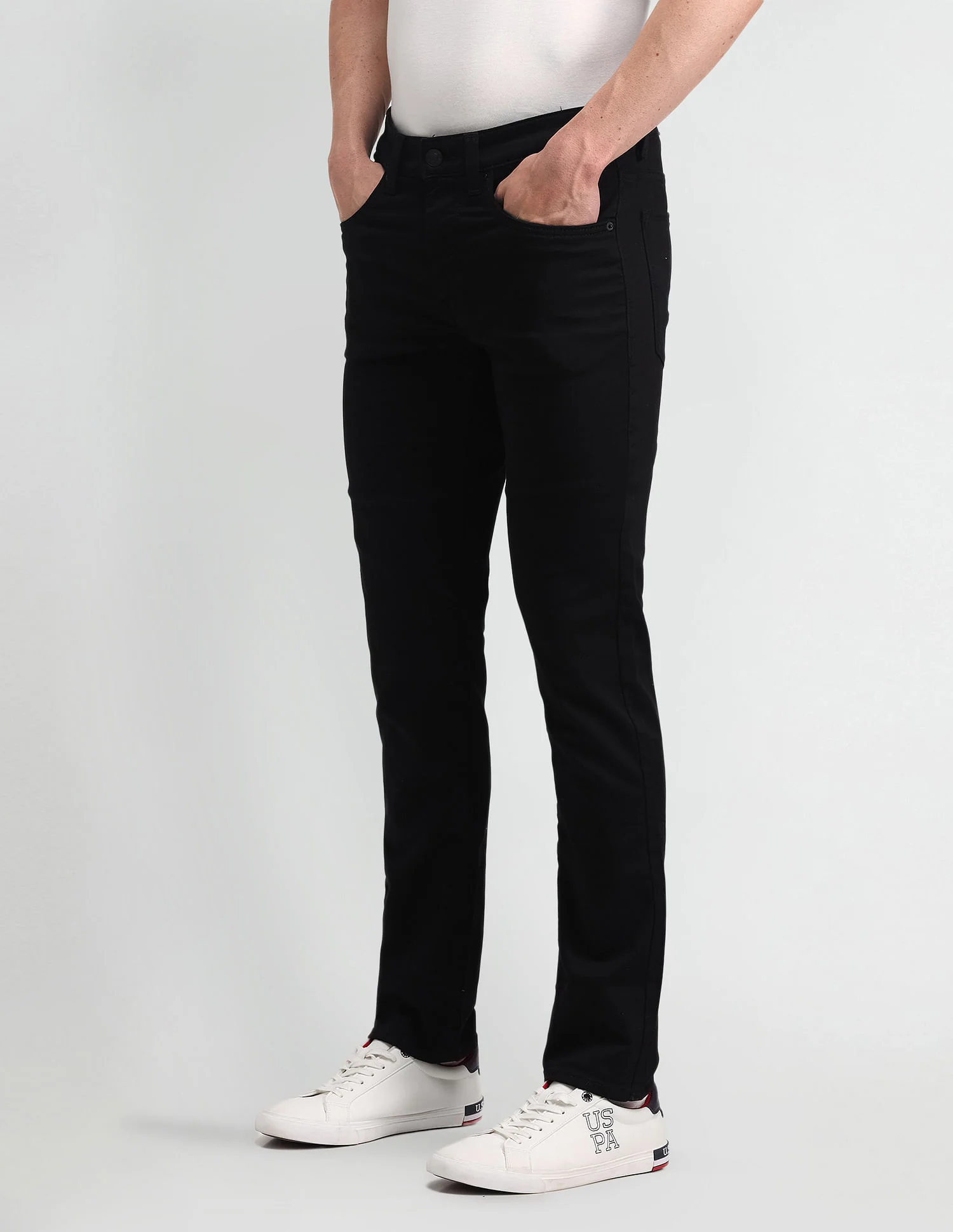 Regallo Skinny Fit Black Jeans - Image 4