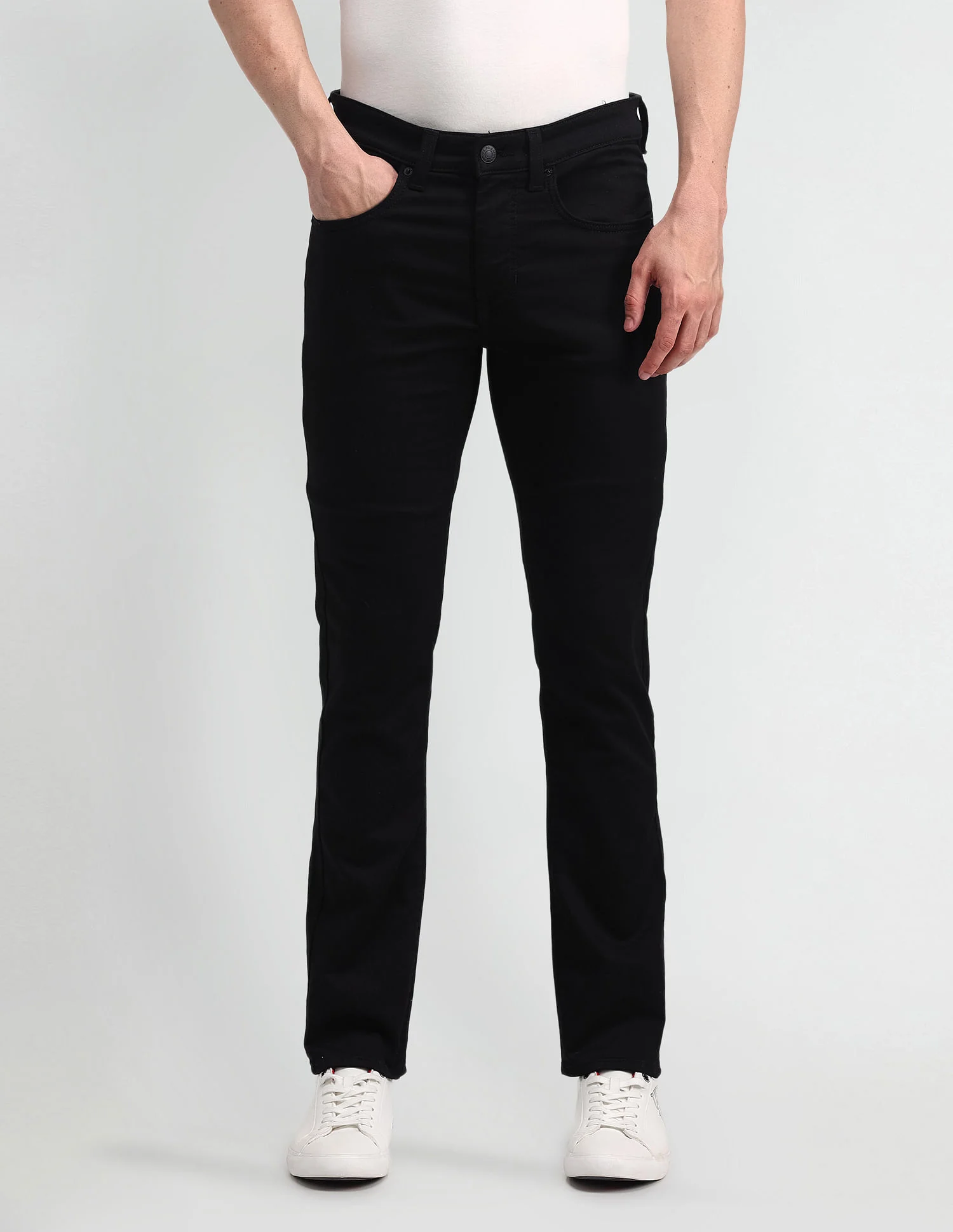 Regallo Skinny Fit Black Jeans - Image 6