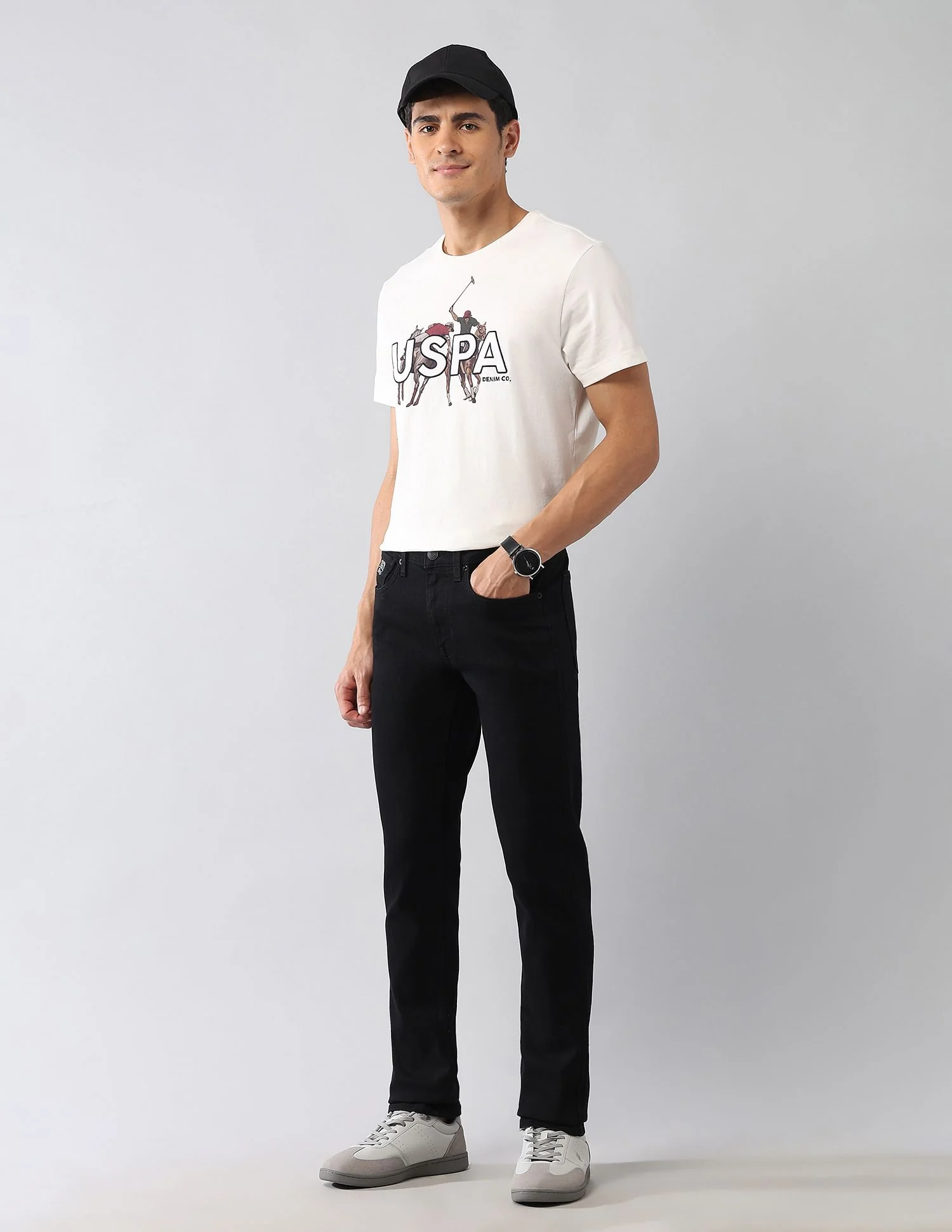 Regallo Skinny Fit Black Jeans - Image 3