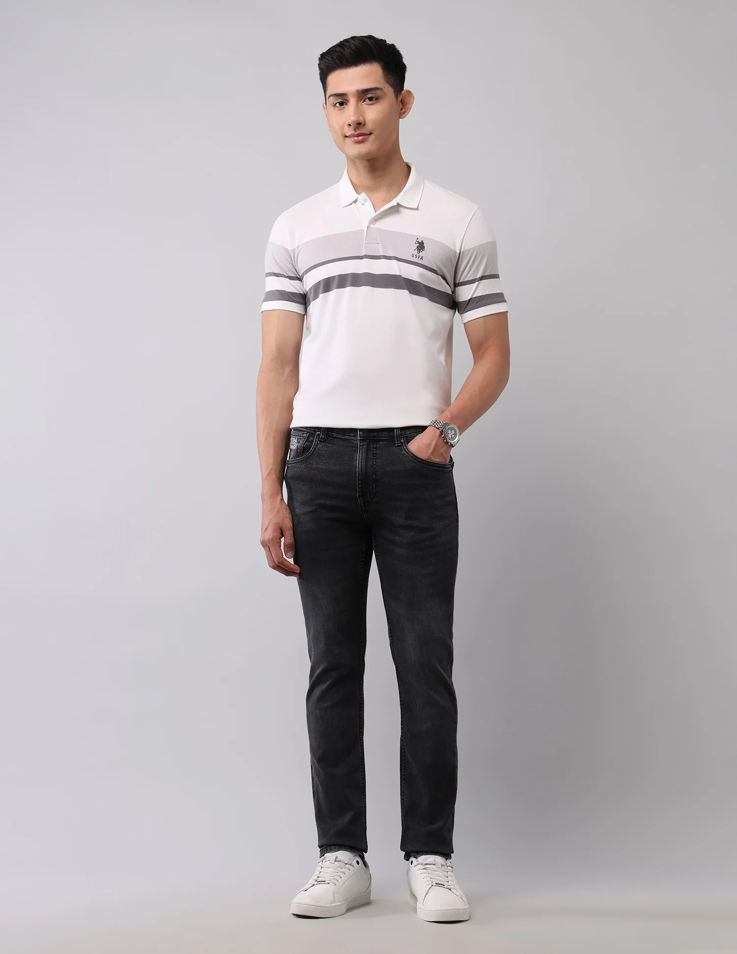 Regallo Skinny Fit Black Jeans - Image 3