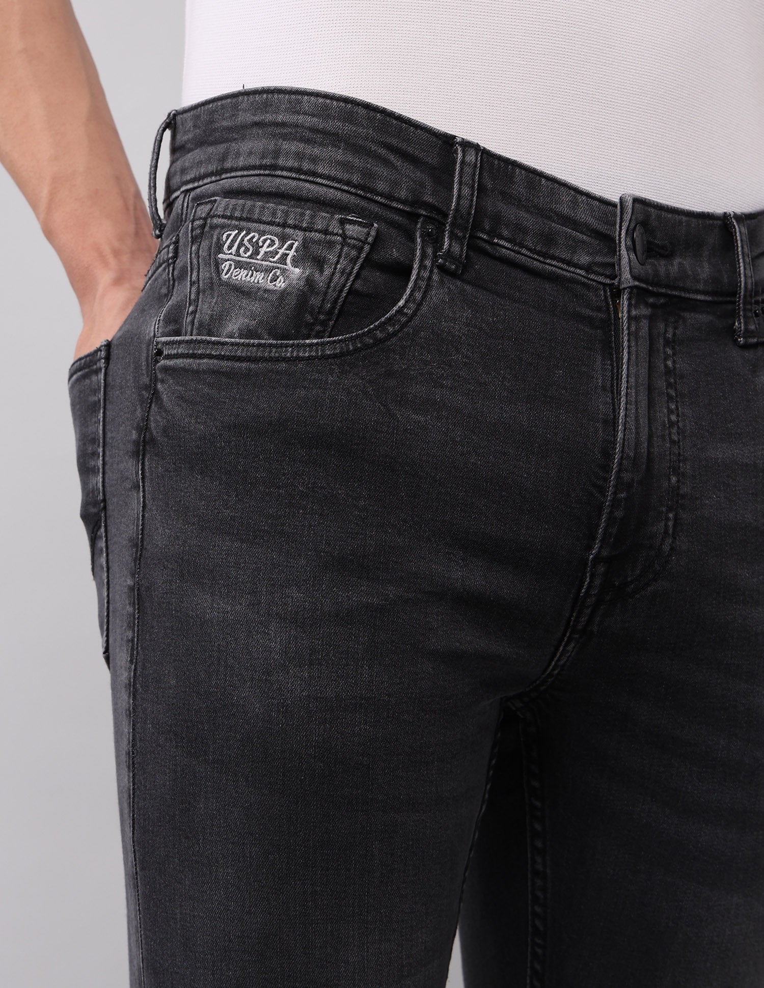 Regallo Skinny Fit Black Jeans - Image 7