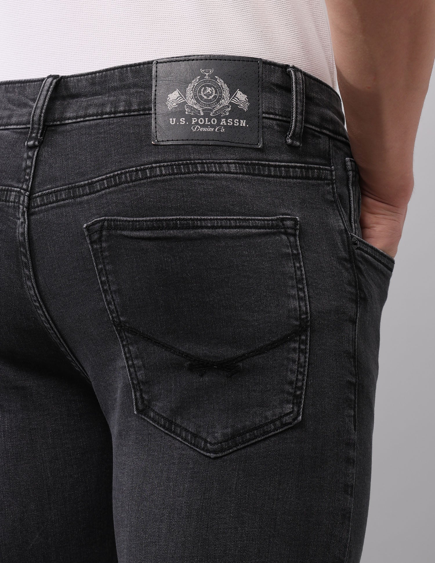 Regallo Skinny Fit Black Jeans - Image 8
