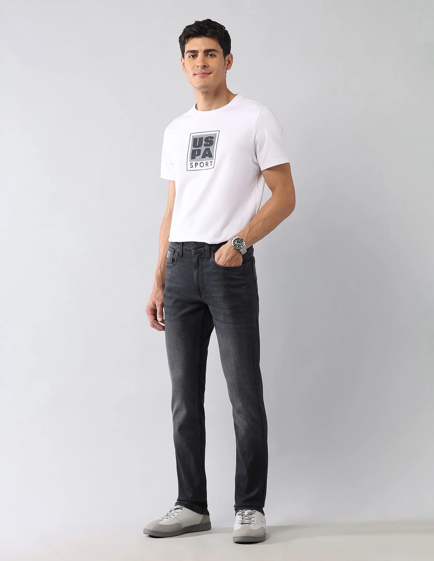 Regallo Skinny Fit Black Jeans - Image 3