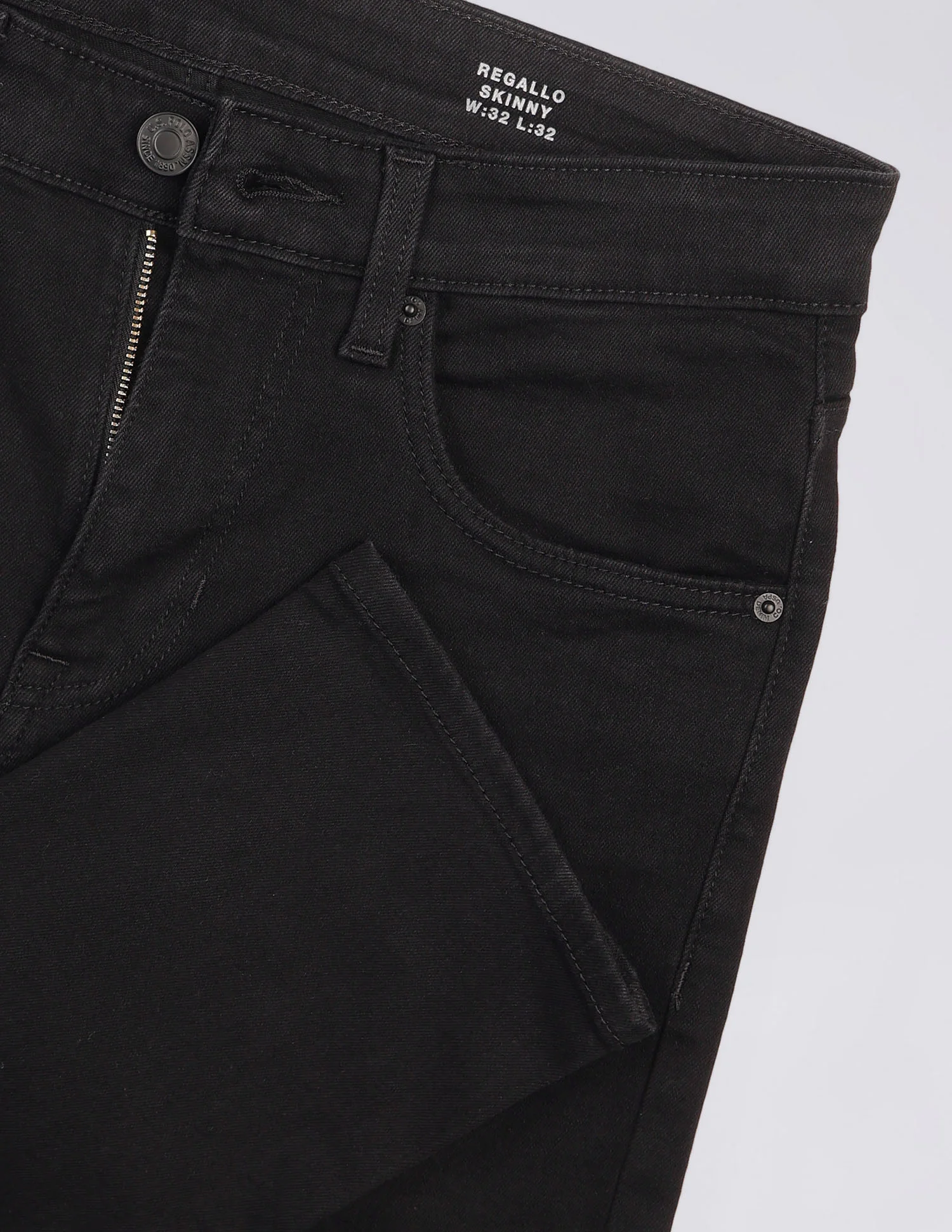Regallo Skinny Fit Black Jeans - Image 2