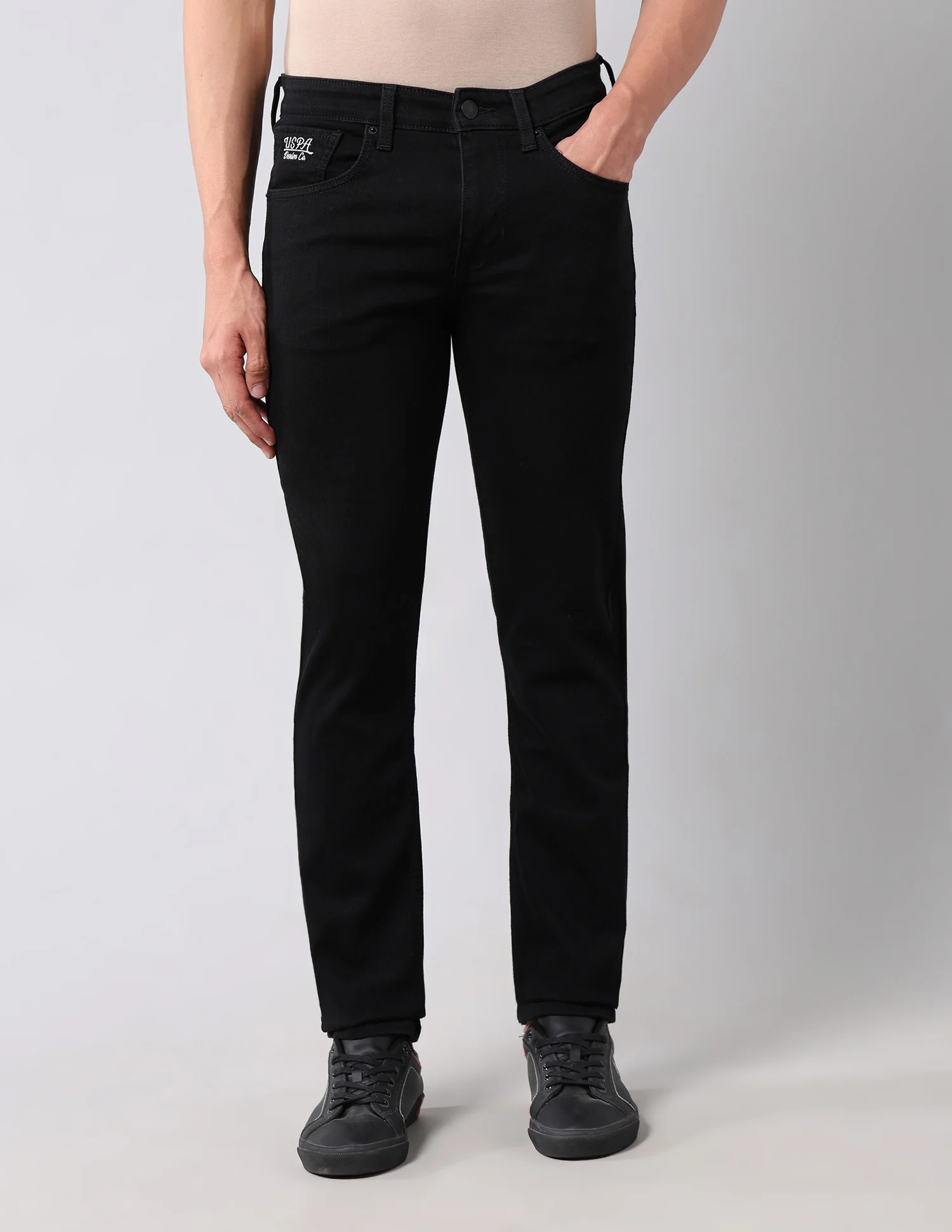Regallo Skinny Fit Black Jeans - Image 6