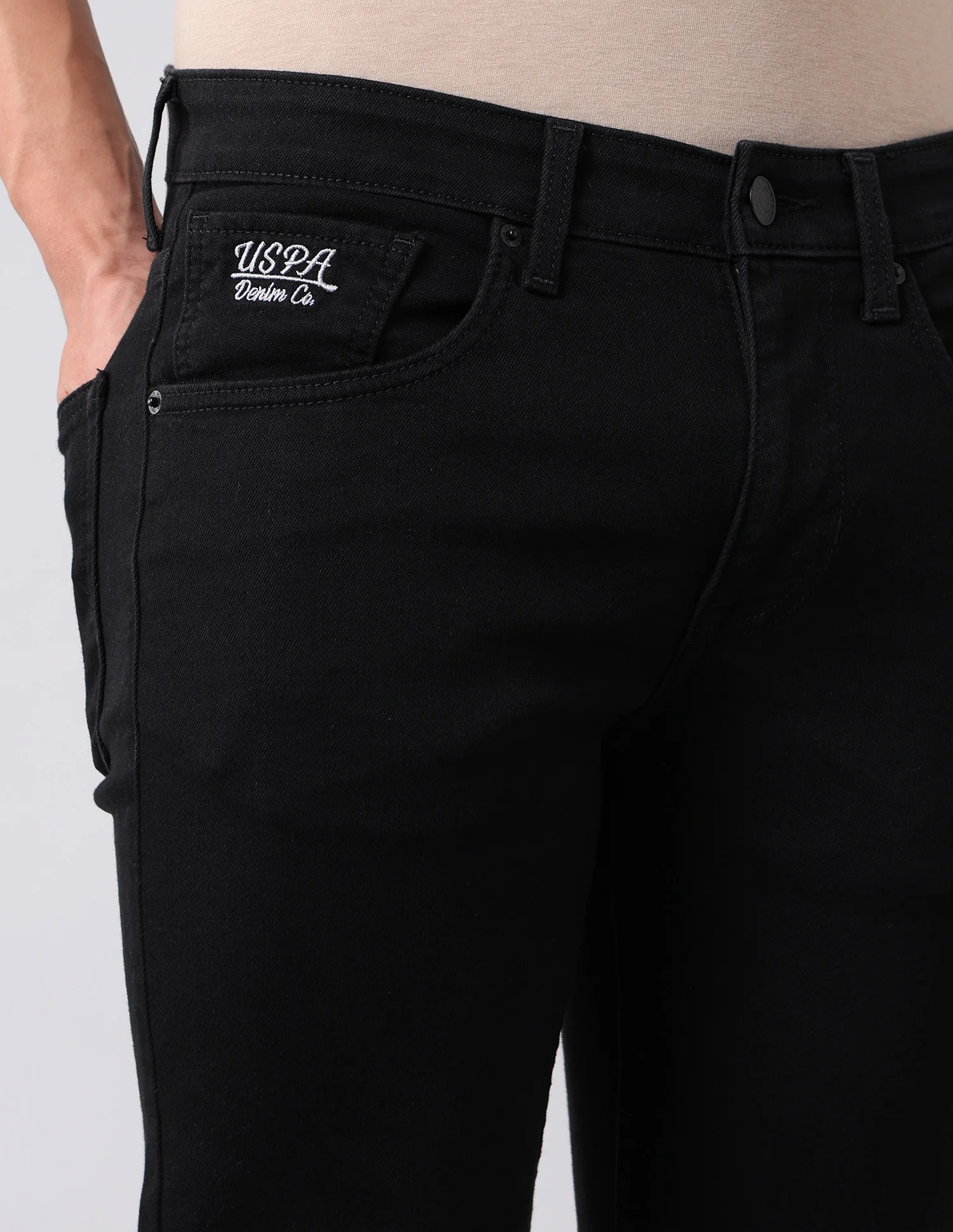 Regallo Skinny Fit Black Jeans - Image 7
