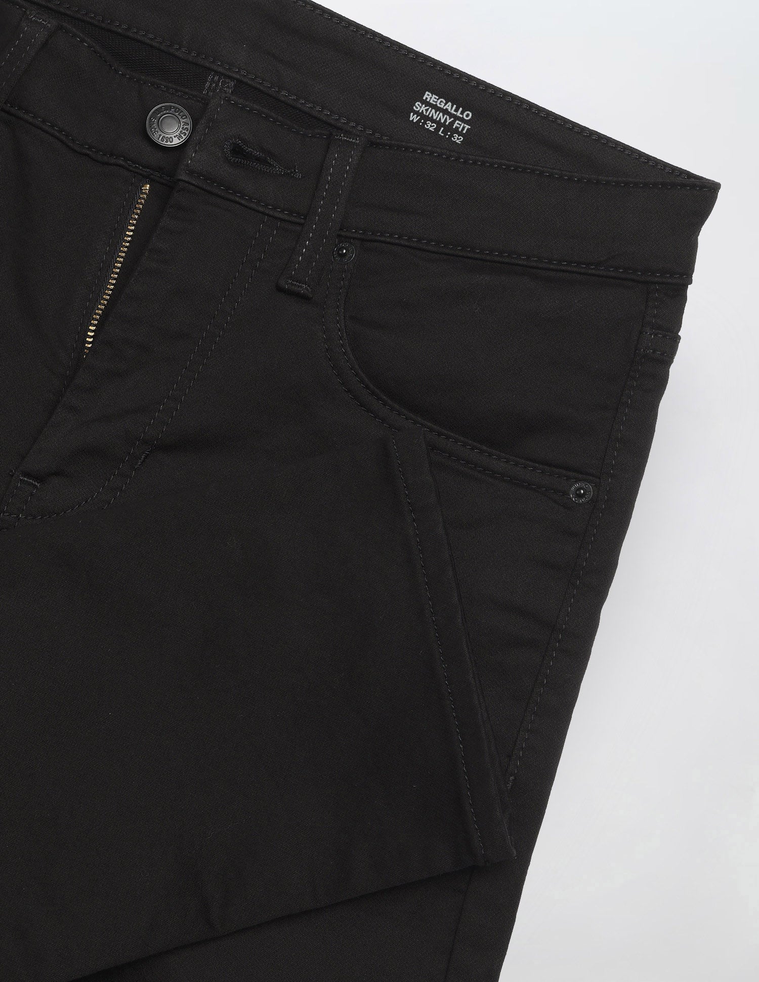 Regallo Skinny Fit Black Jeans - Image 2