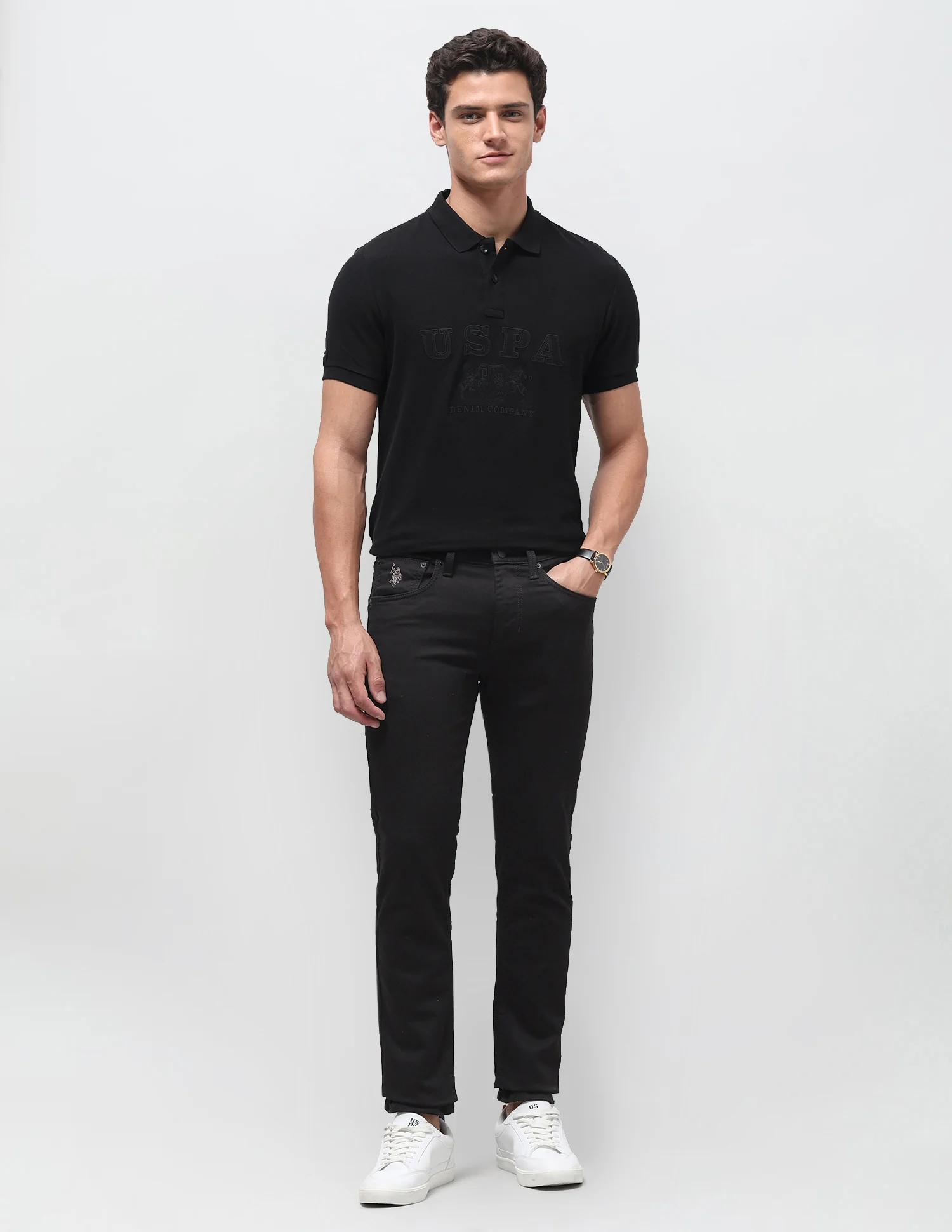 Regallo Skinny Fit Black Jeans - Image 3