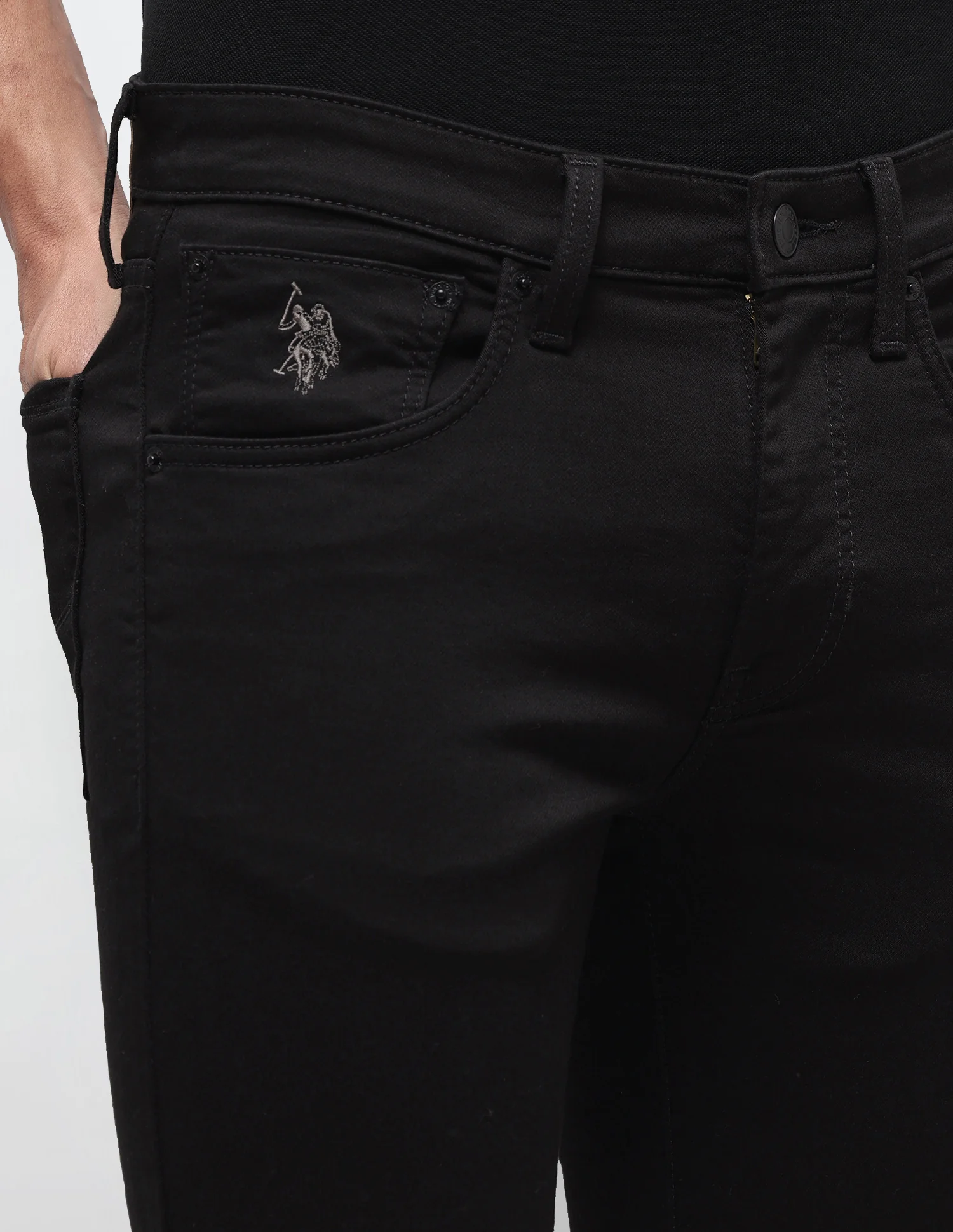 Regallo Skinny Fit Black Jeans - Image 7