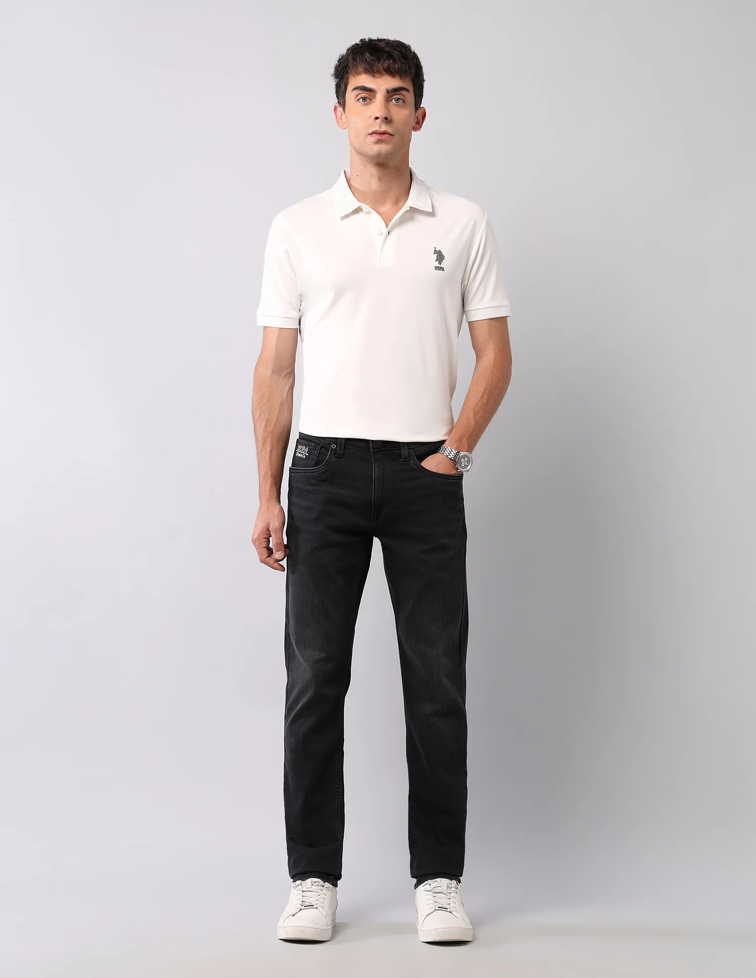 Regallo Skinny Fit Black Jeans - Image 3