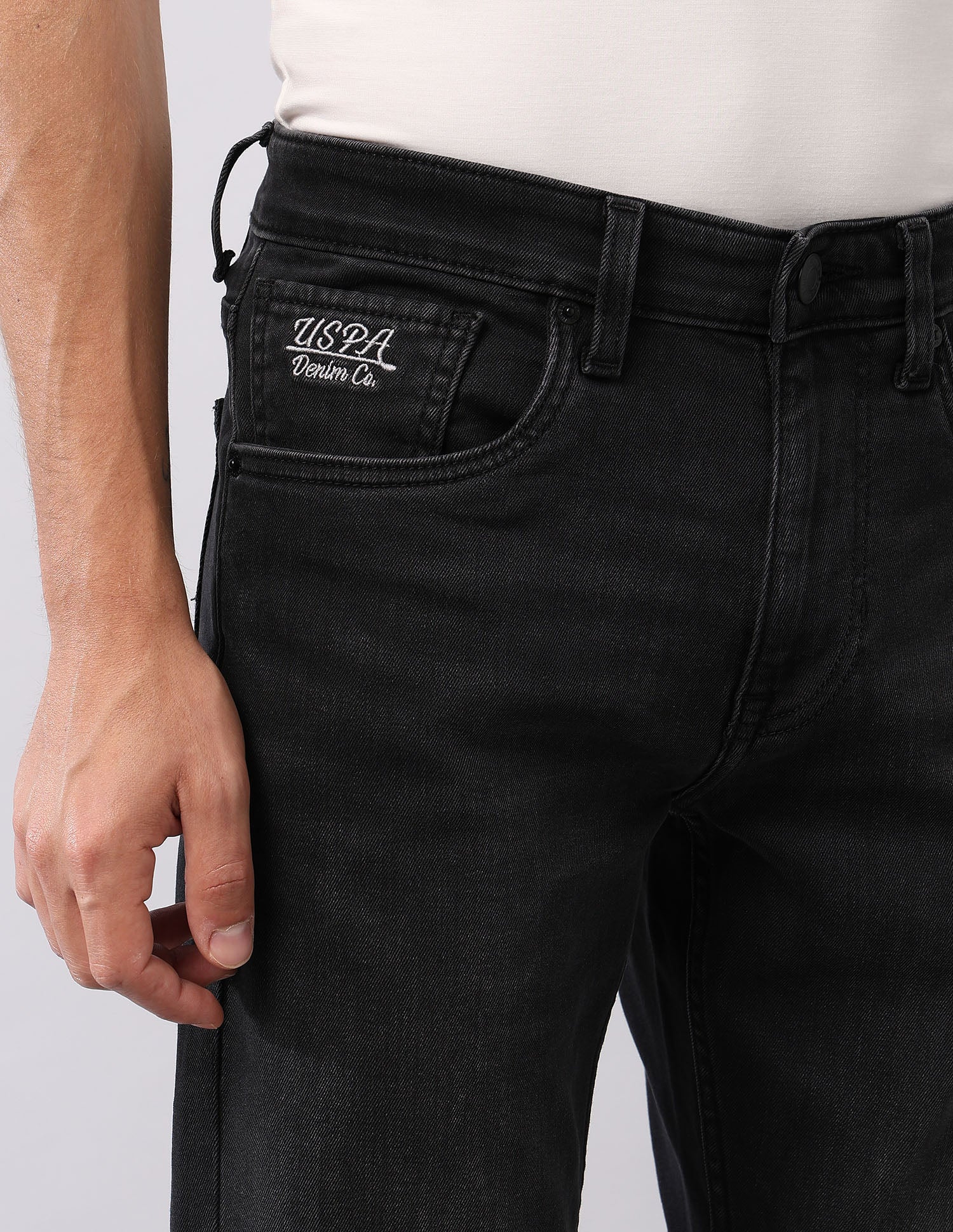 Regallo Skinny Fit Black Jeans - Image 7