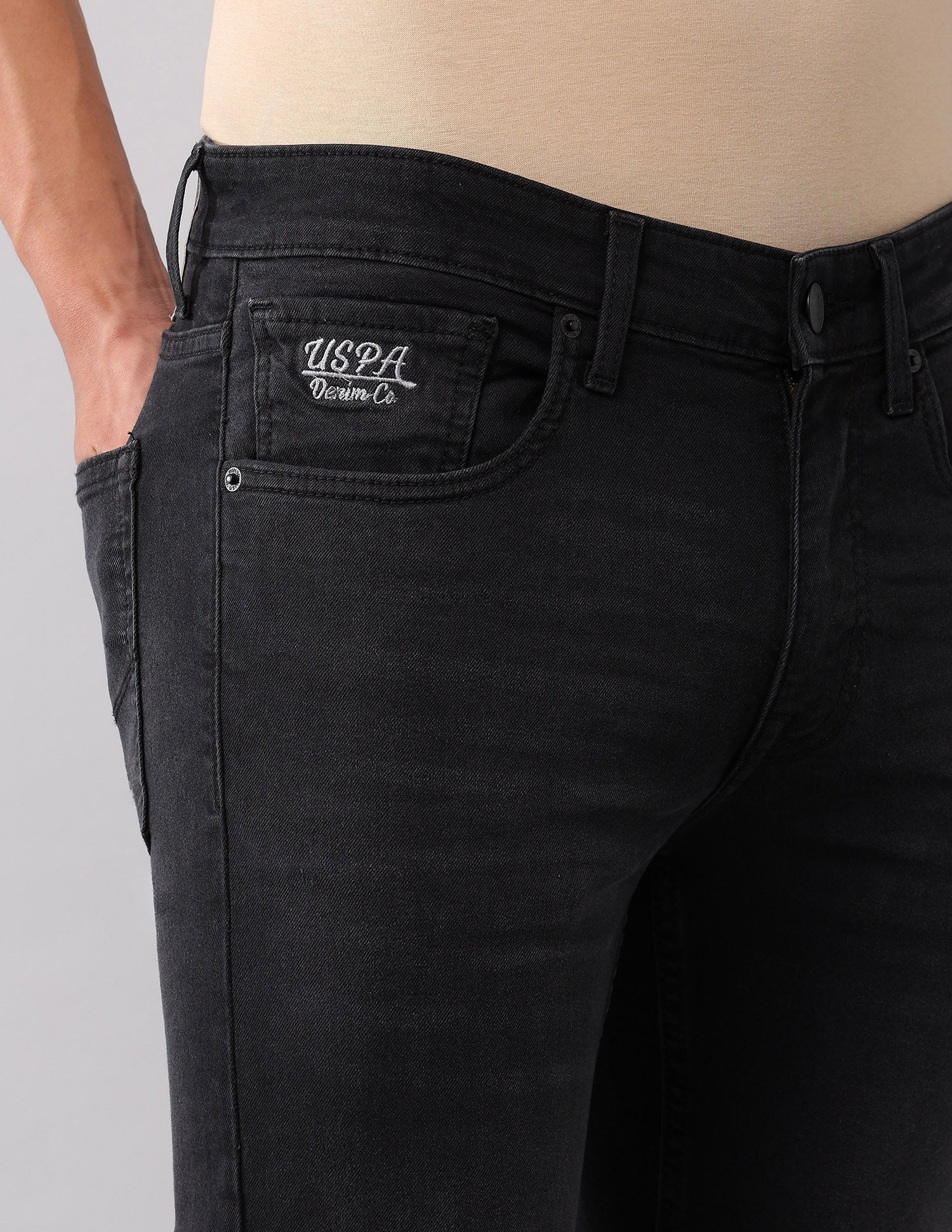 Regallo Skinny Fit Black Jeans - Image 7