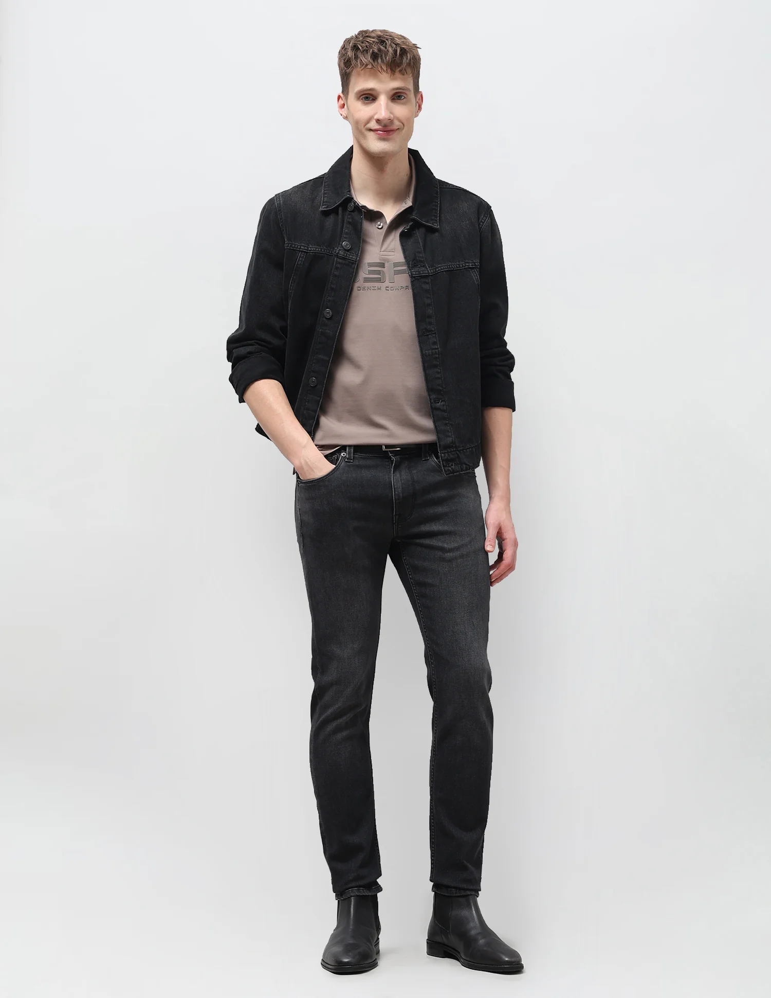 Regallo Skinny Fit Black Jeans - Image 3