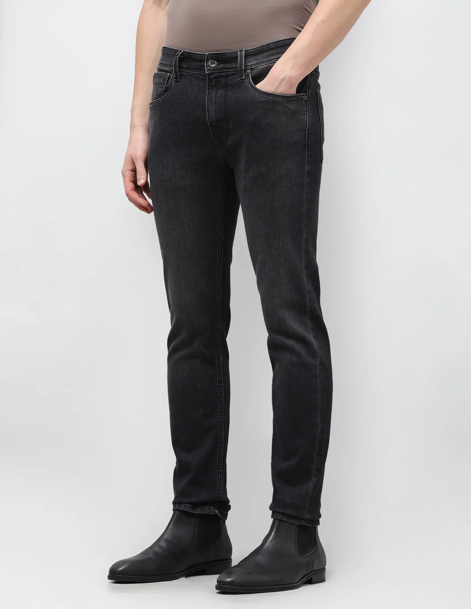 Regallo Skinny Fit Black Jeans - Image 4