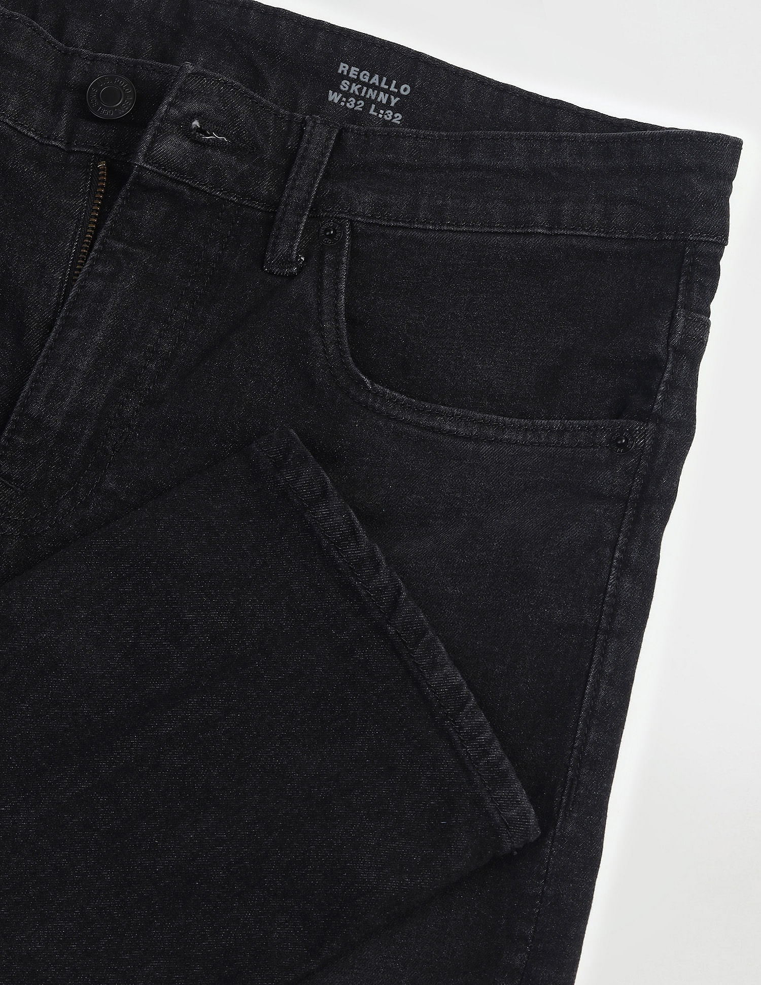 Regallo Skinny Fit Black Jeans - Image 2