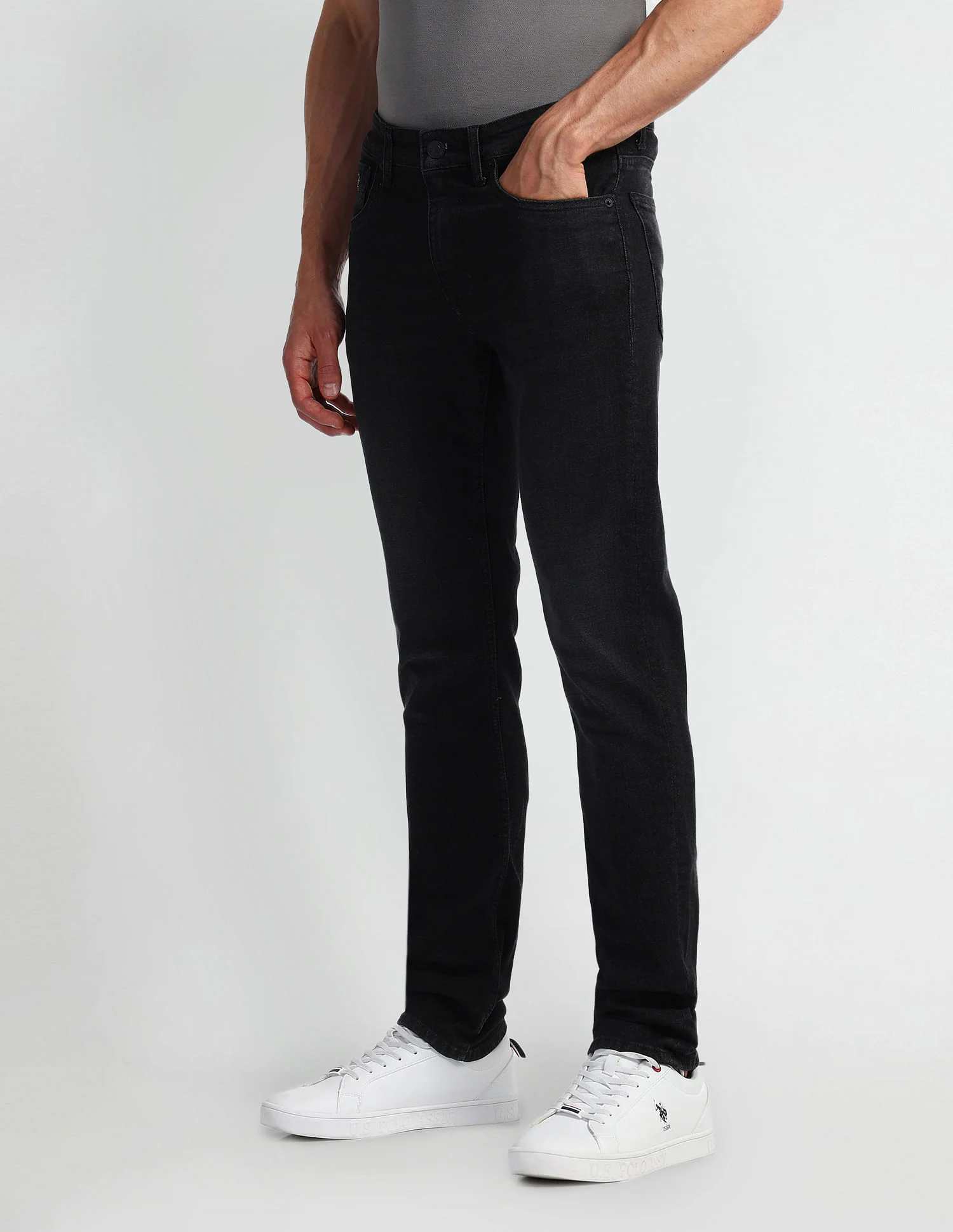Regallo Skinny Fit Black Jeans - Image 4