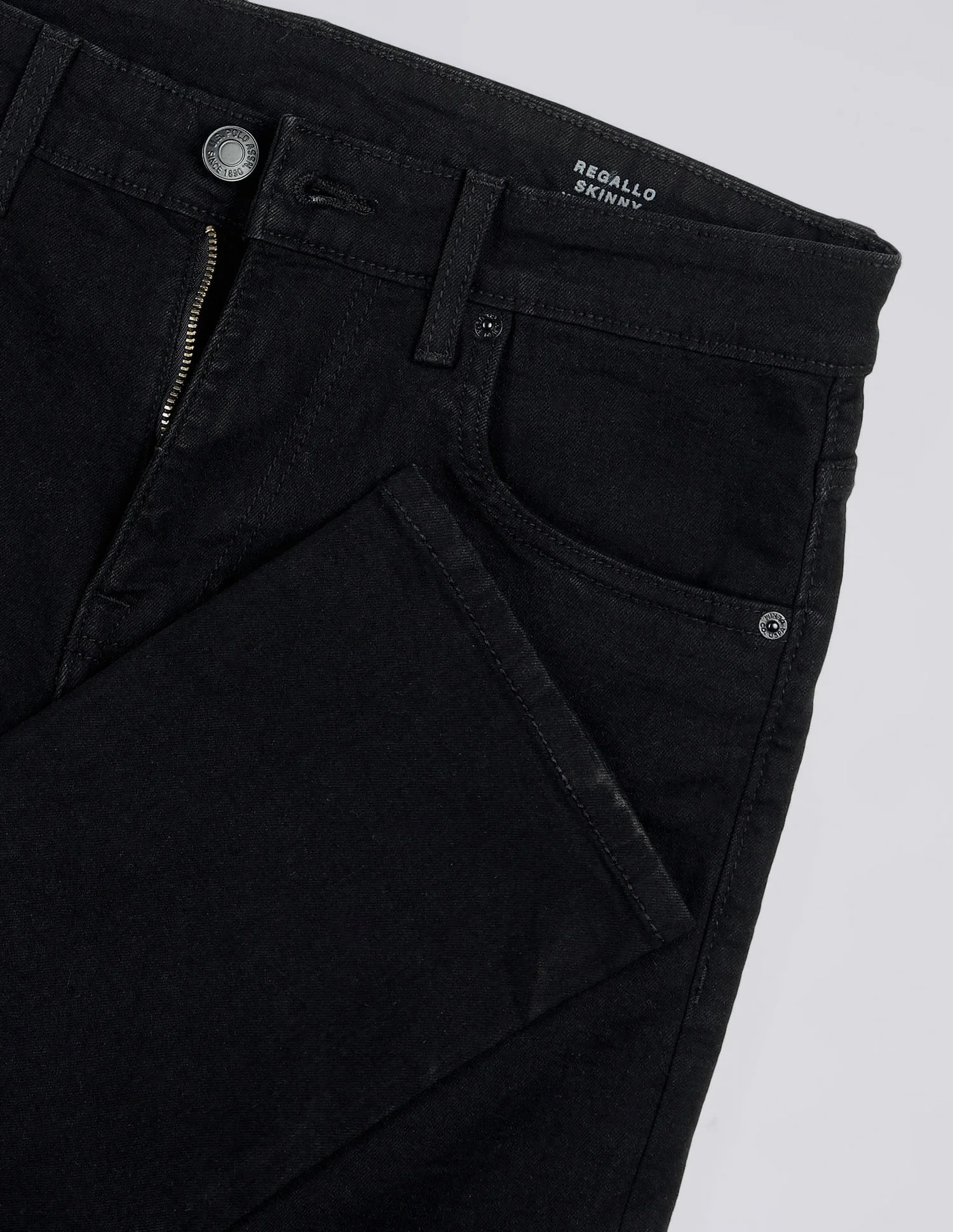 Regallo Skinny Fit Black Jeans - Image 2
