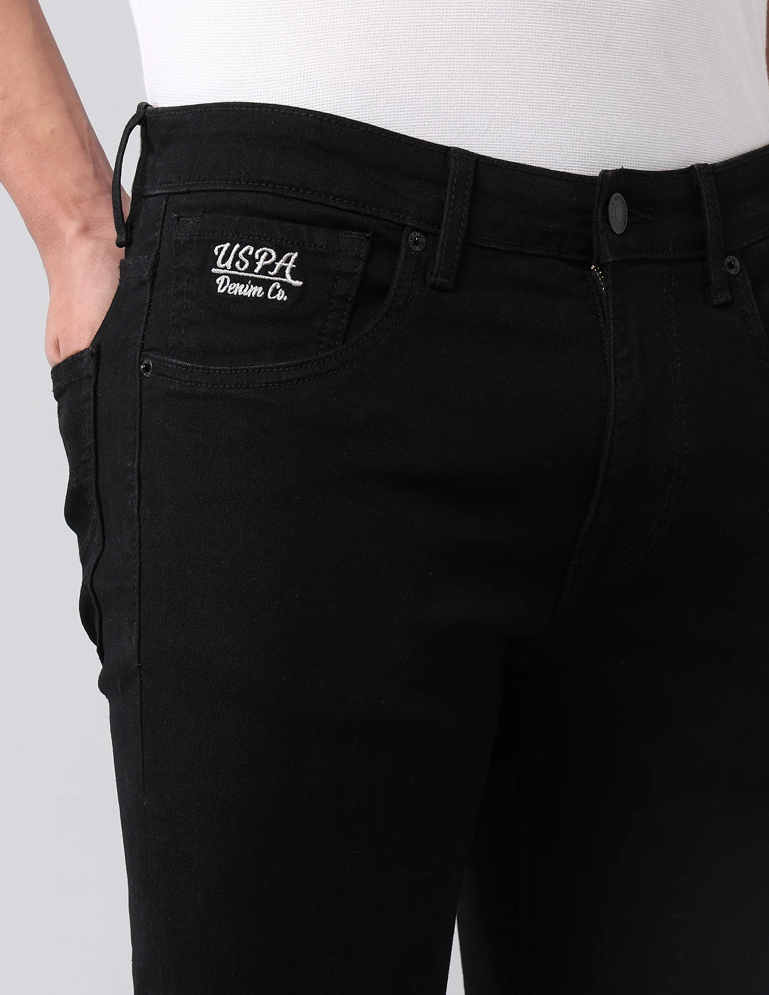 Regallo Skinny Fit Black Jeans - Image 7