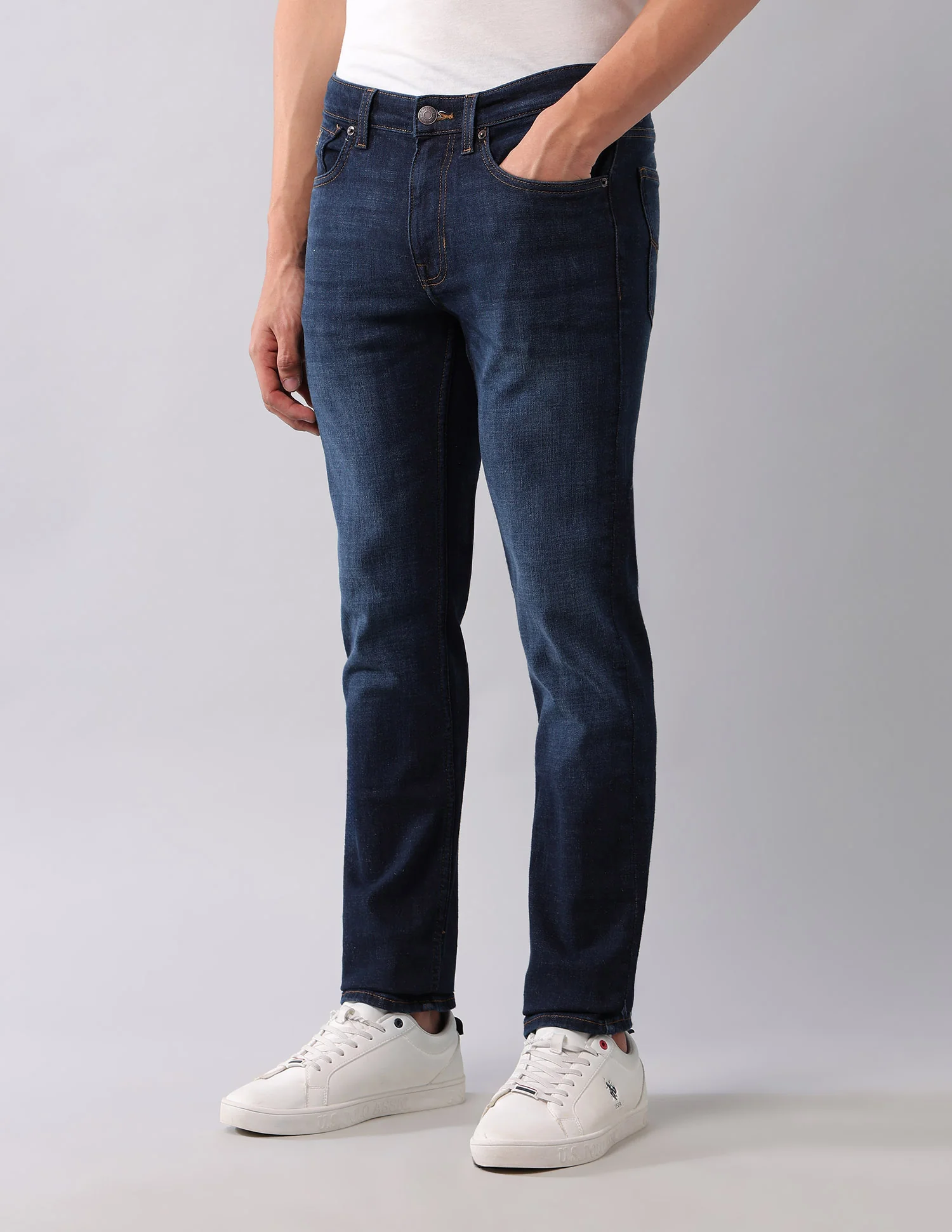 Regallo Skinny Fit Blue Jeans - Image 4