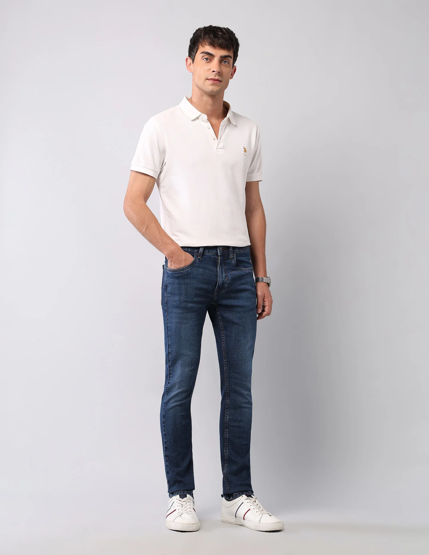 Regallo Skinny Fit Blue Jeans - Image 3