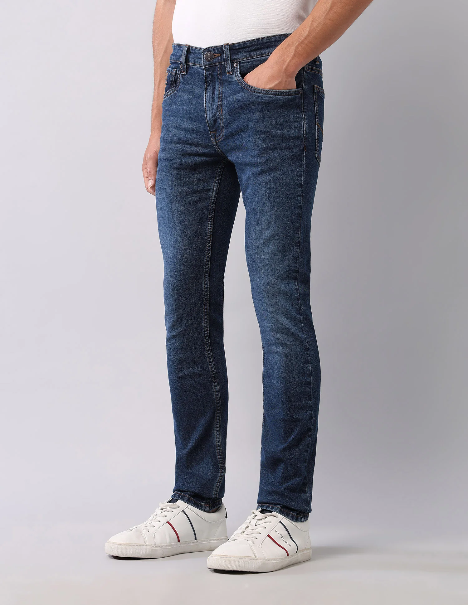 Regallo Skinny Fit Blue Jeans - Image 4