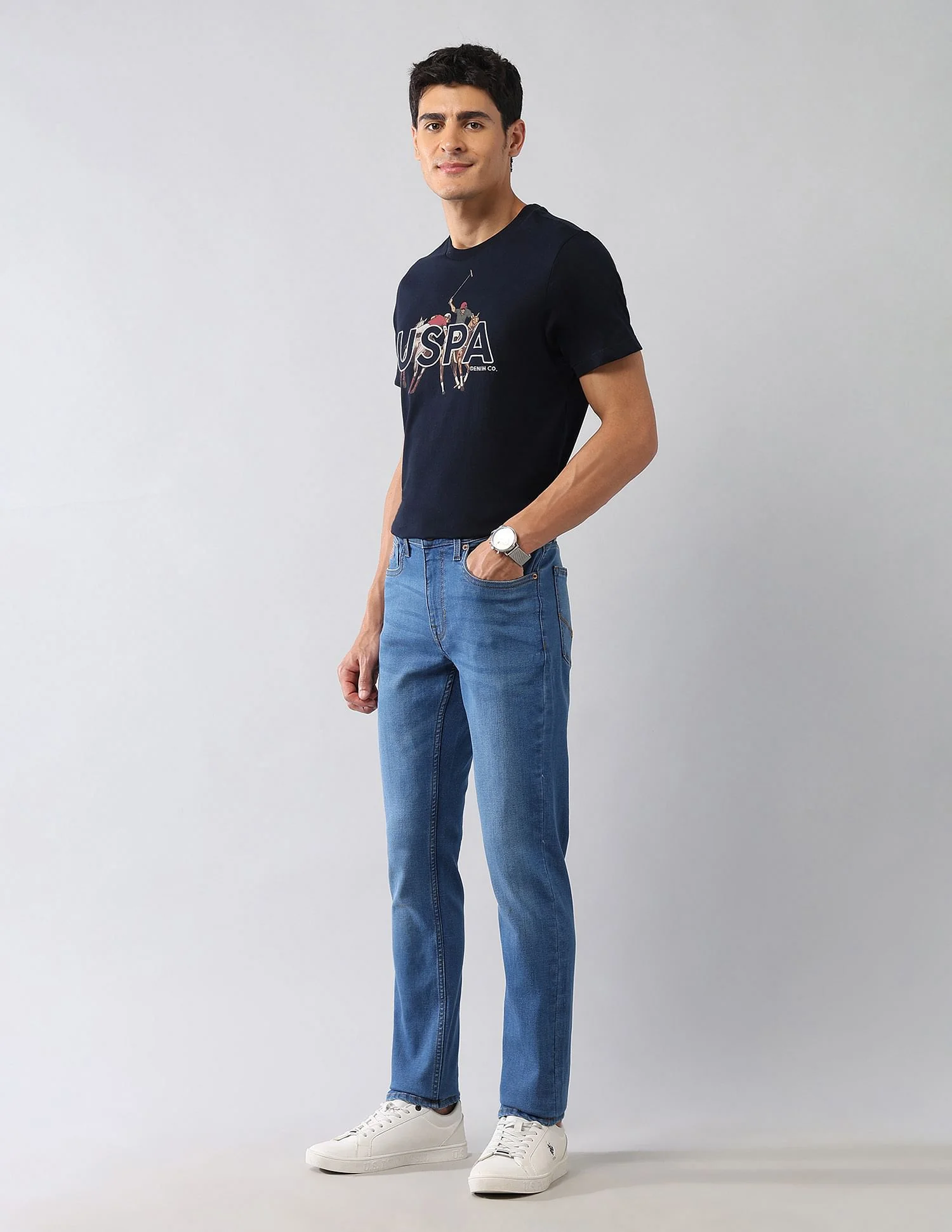 Regallo Skinny Fit Blue Jeans - Image 3