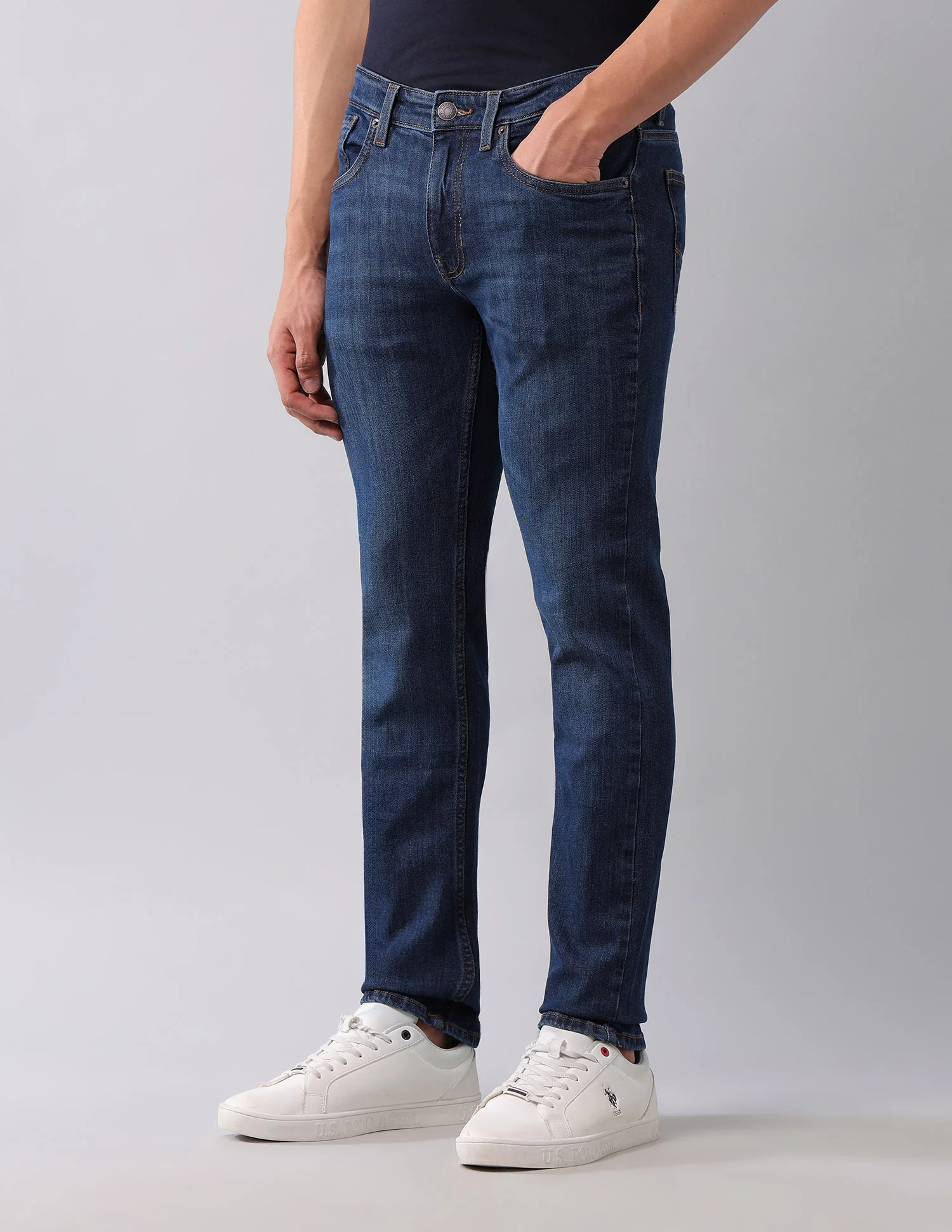 Regallo Skinny Fit Blue Jeans - Image 4