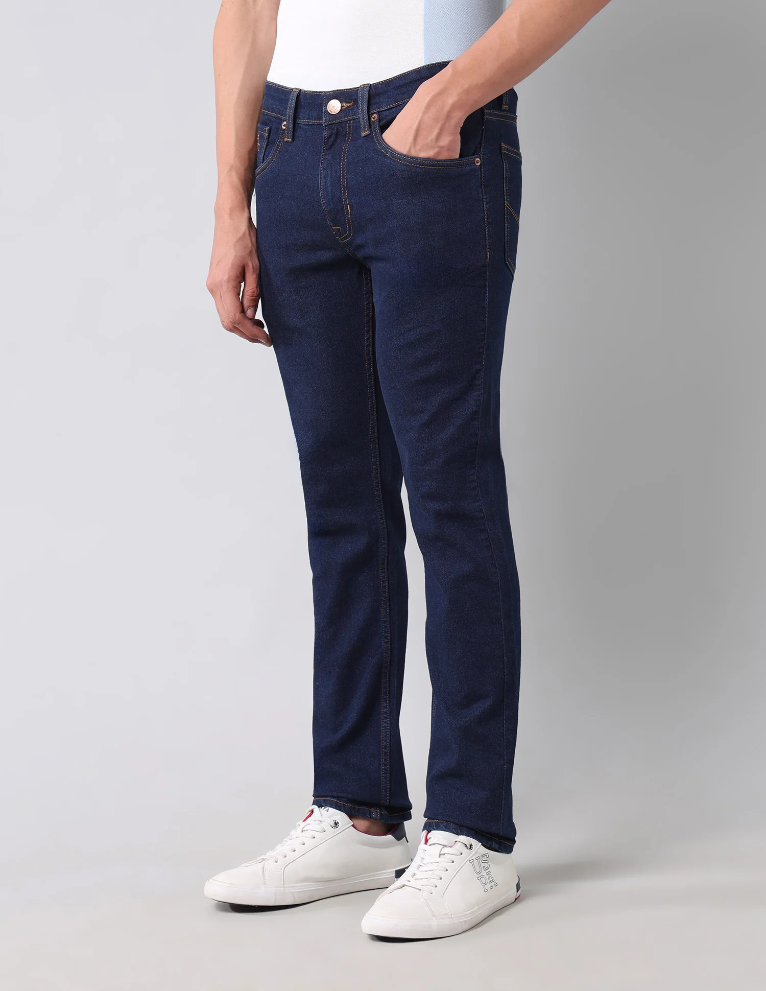 Regallo Skinny Fit Blue Jeans - Image 4