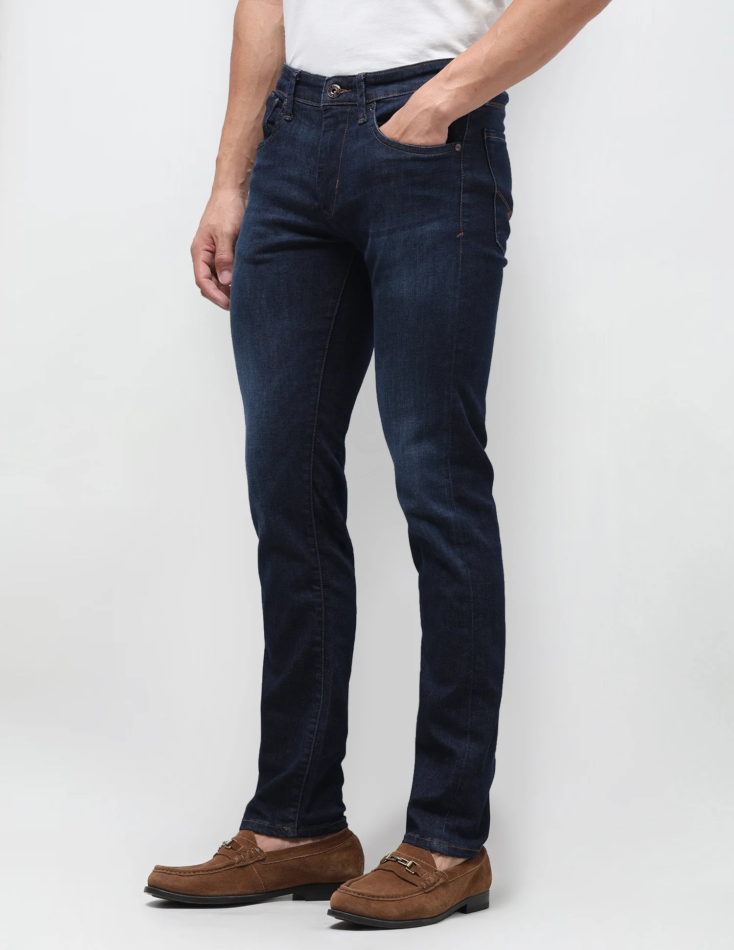 Regallo Skinny Fit Blue Jeans - Image 4